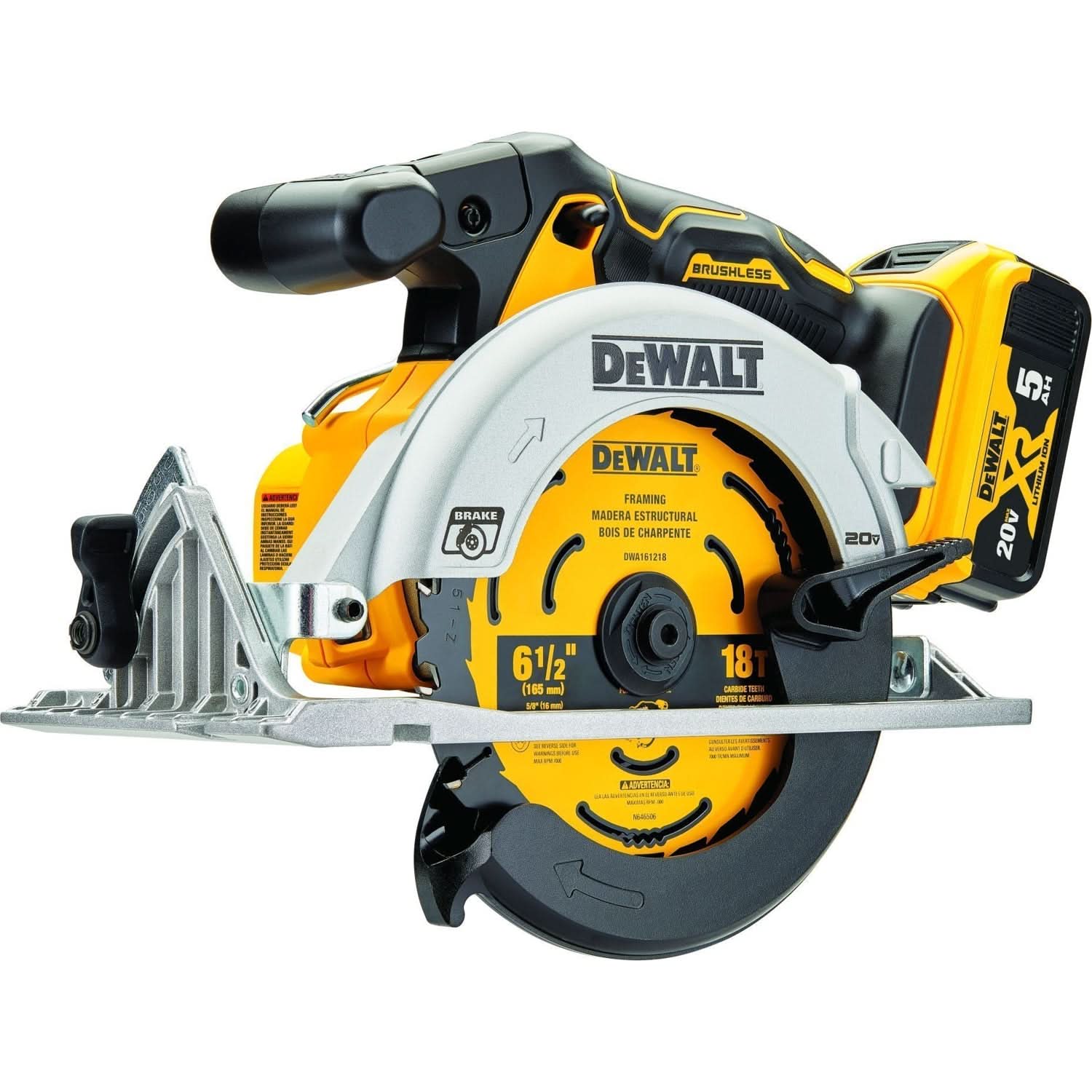 DEWALT DCS565P1 20V MAX 6-1/2-in. Brushless Cordless Circular Saw Kit - Image 1