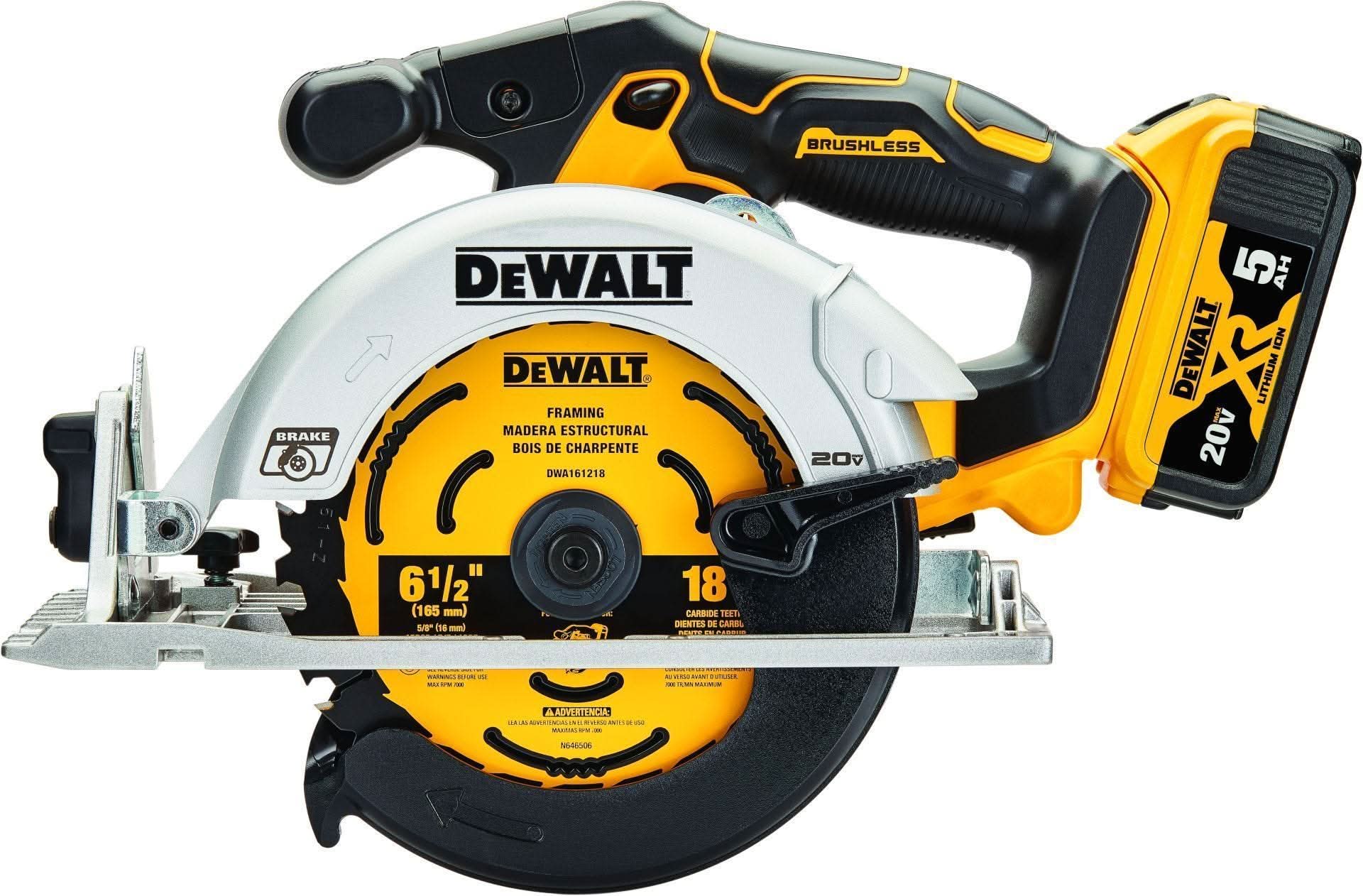 DEWALT DCS565P1 20V MAX 6-1/2-in. Brushless Cordless Circular Saw Kit - Image 2