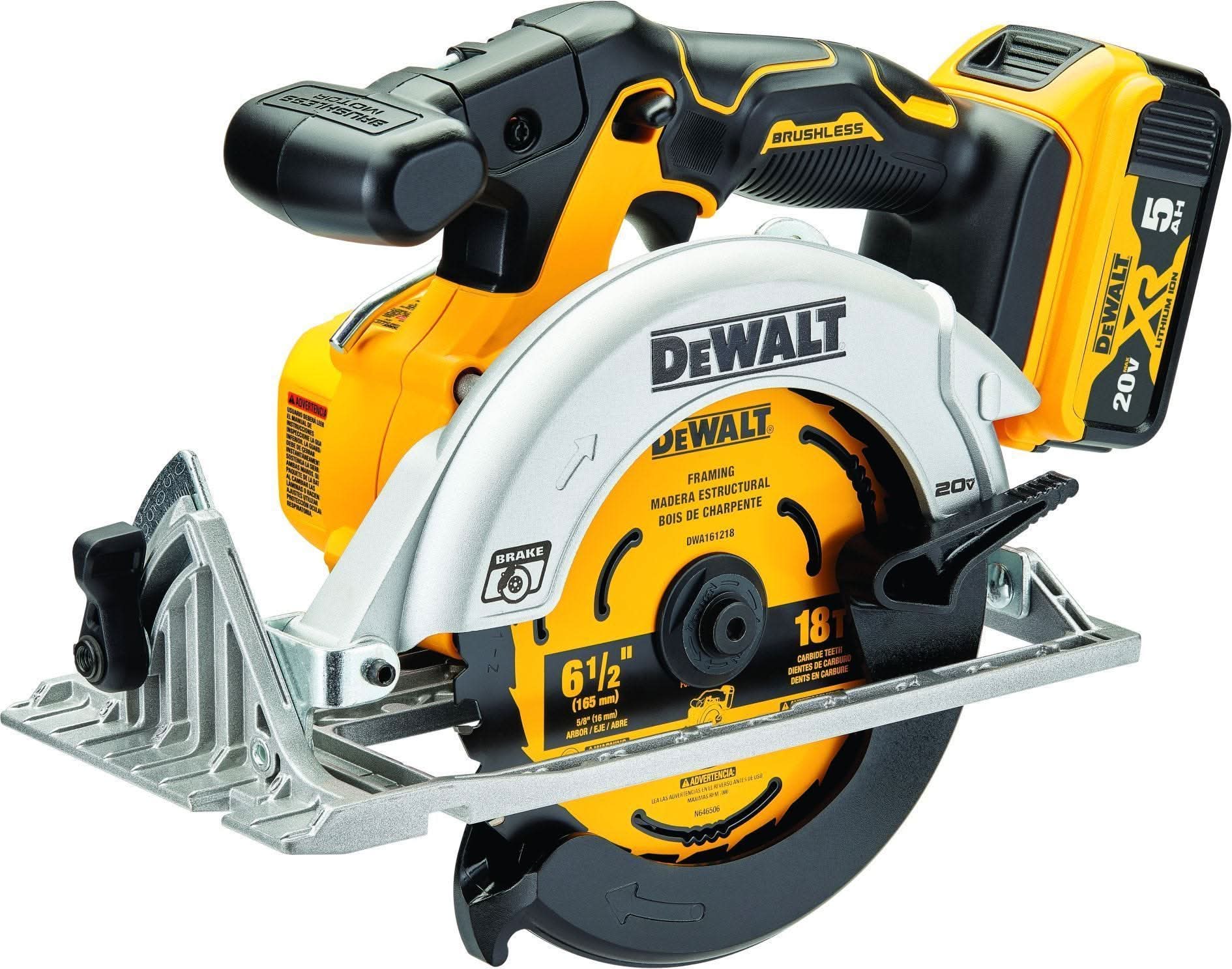 DEWALT DCS565P1 20V MAX 6-1/2-in. Brushless Cordless Circular Saw Kit - Image 3