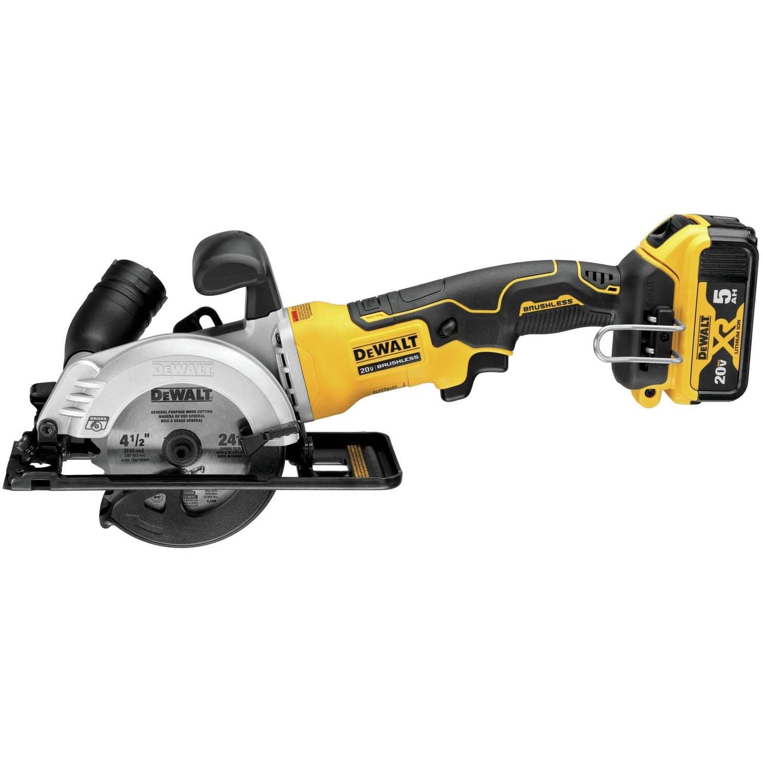 Dewalt DCS571P1 ATOMIC 20V MAX 4-1/2" Circular Saw 5.0Ah Kit - Image 2