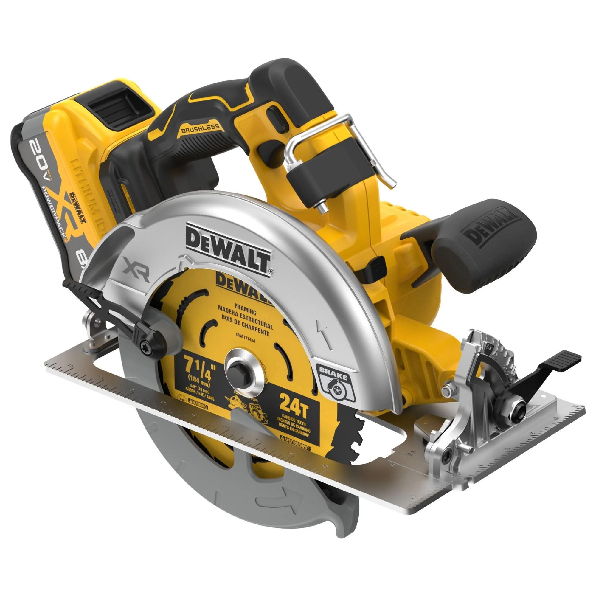 DeWalt DCS590WW1 20V MAX XR Brushless 7-1/4 in. Circular Saw POWERPACK 8.0Ah Kit - Image 3