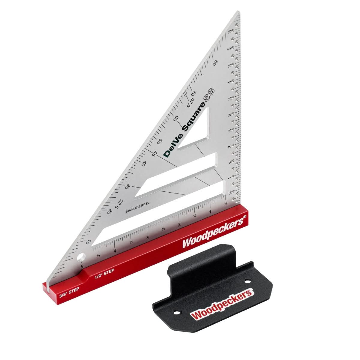 Woodpeckers DELVSS6-20 DelVe Square SS – 6 Inch Stainless Steel With Rack-It