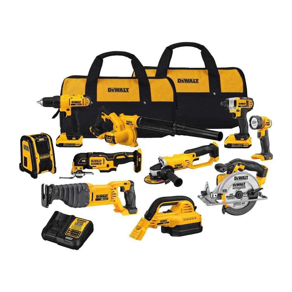 DeWalt DCK1020D2 20V MAX 10-Tool Combo 2.0Ah Kit - Image 1