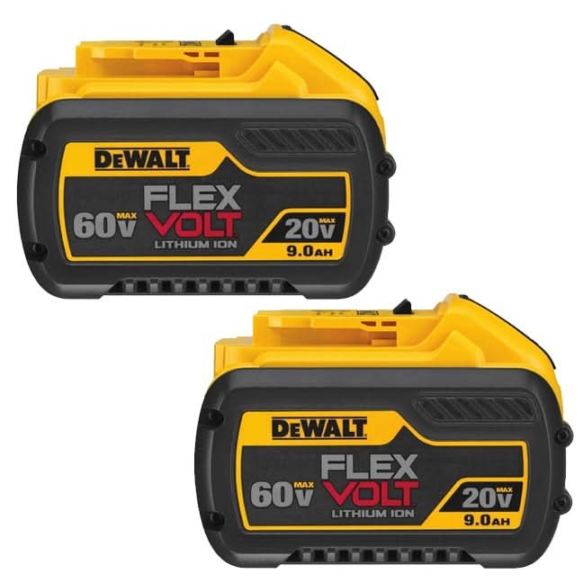 DeWalt DCB609-2 20V/60V MAX FlexVolt 9.0Ah Batteries, 2-Pack (PROMO)