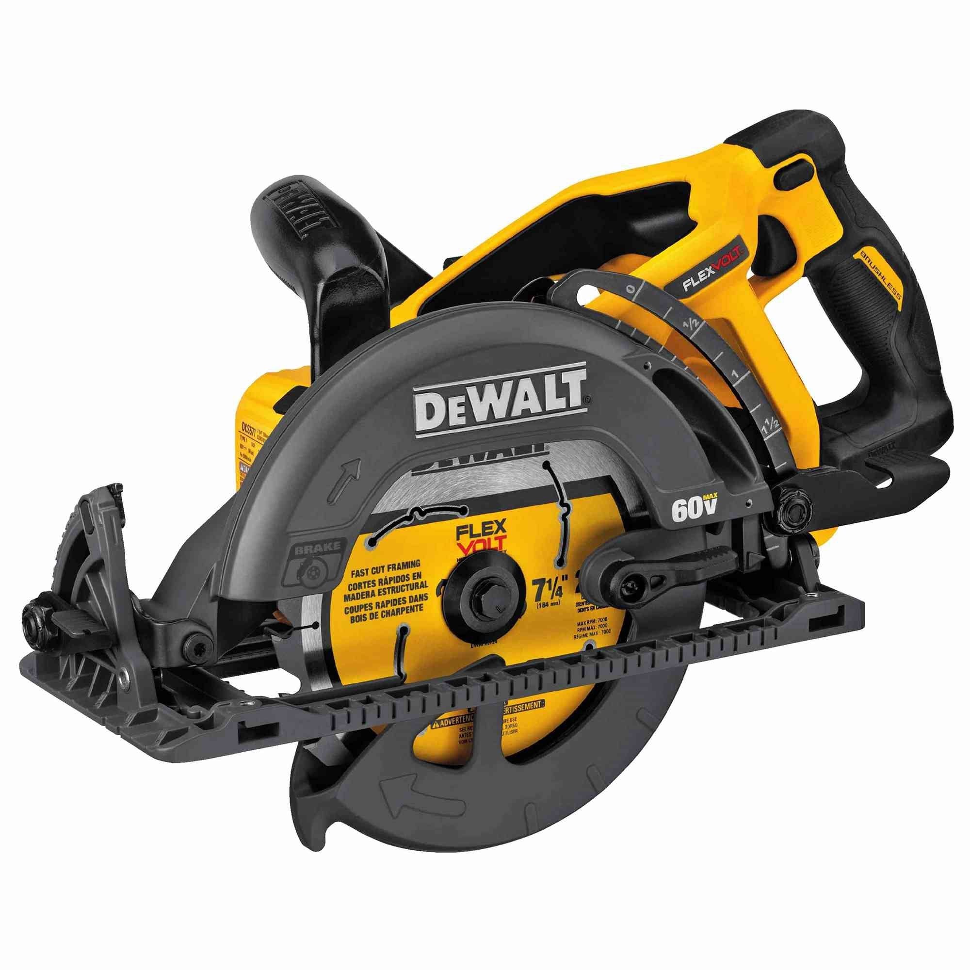 DeWalt DCS577B Flexvolt 60V Max 7-1/4 Worm Drive Style Saw, Tool Only (PROMO) - Image 2