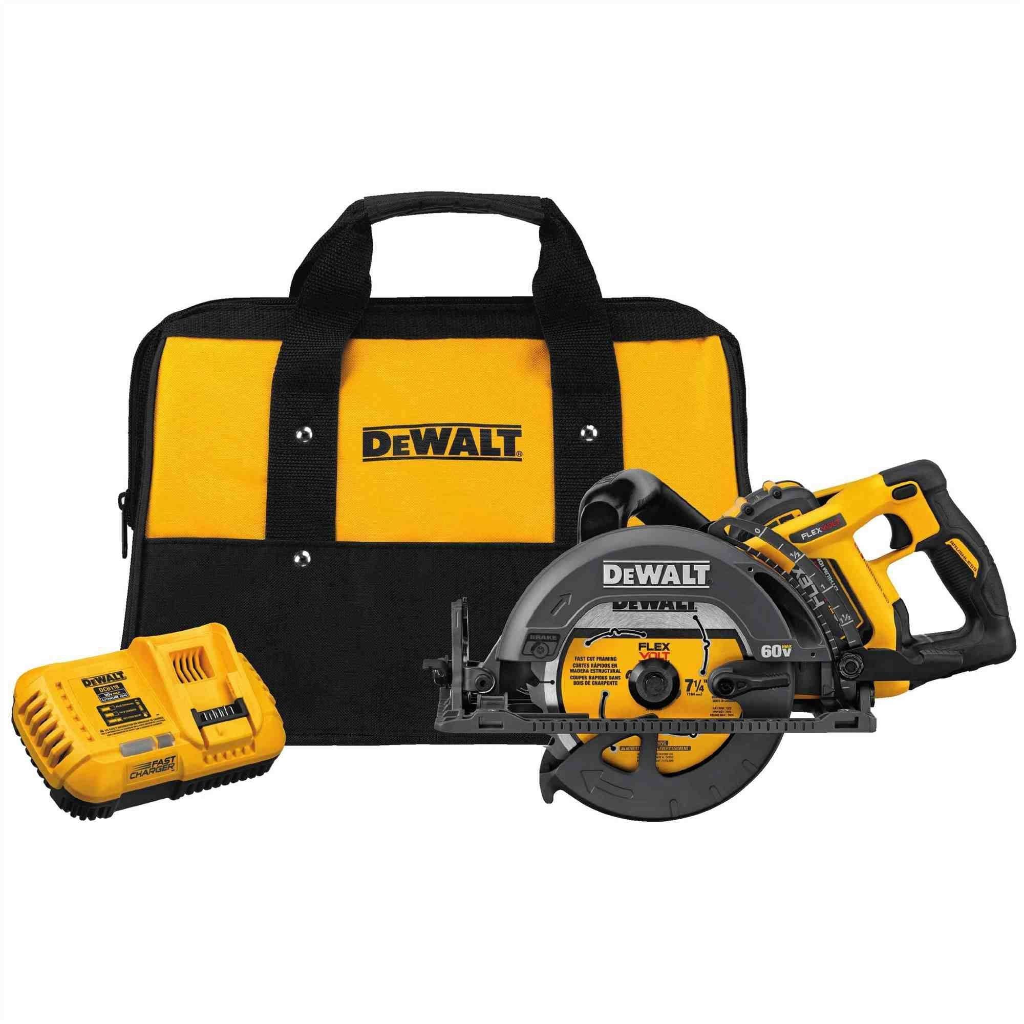 DeWalt DCS577X1 Flexvolt 60V MAX 7-1/4-Inch Worm Drive Style Saw, 9.0Ah - Image 3