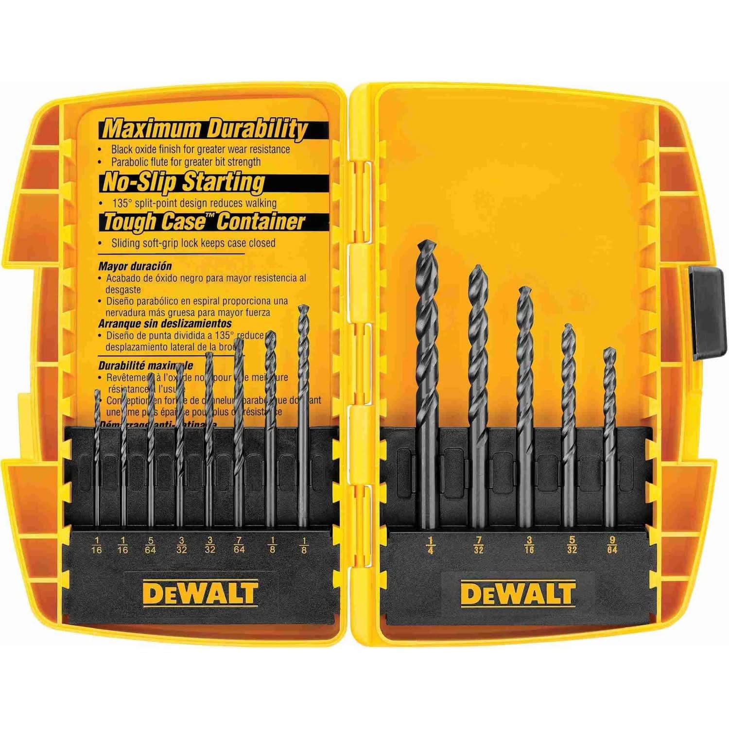 DeWalt DW1163 13 Piece Black Oxide Drill Bit Set - Image 1