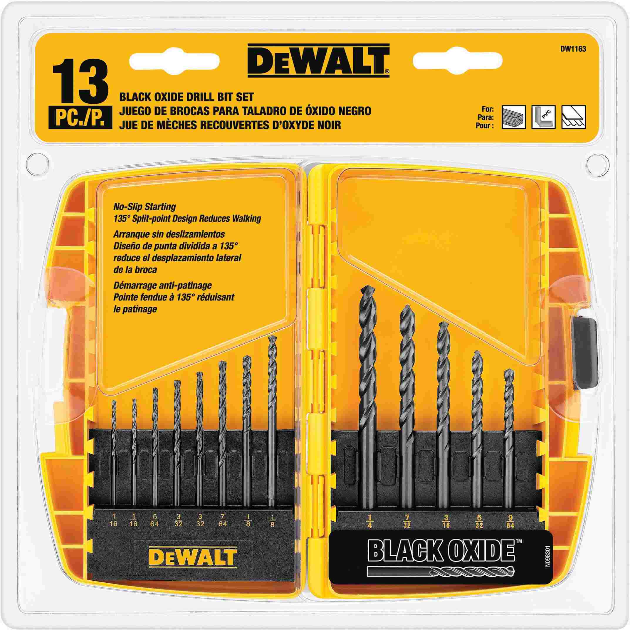 DeWalt DW1163 13 Piece Black Oxide Drill Bit Set - Image 2