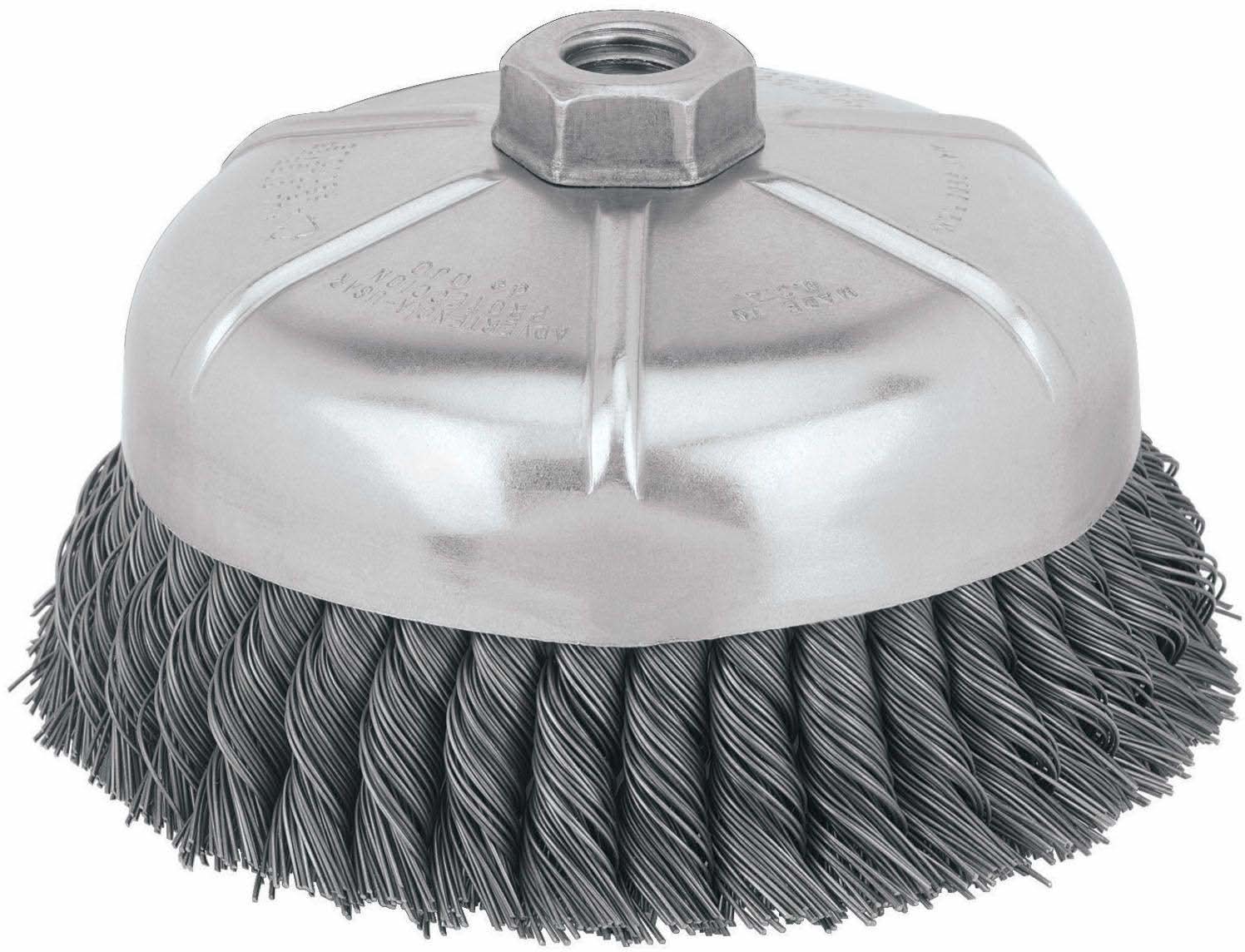 DeWalt DW4917 6″ x 5/8″-11 HP .020 Carbon Knot Wire Cup Brush
