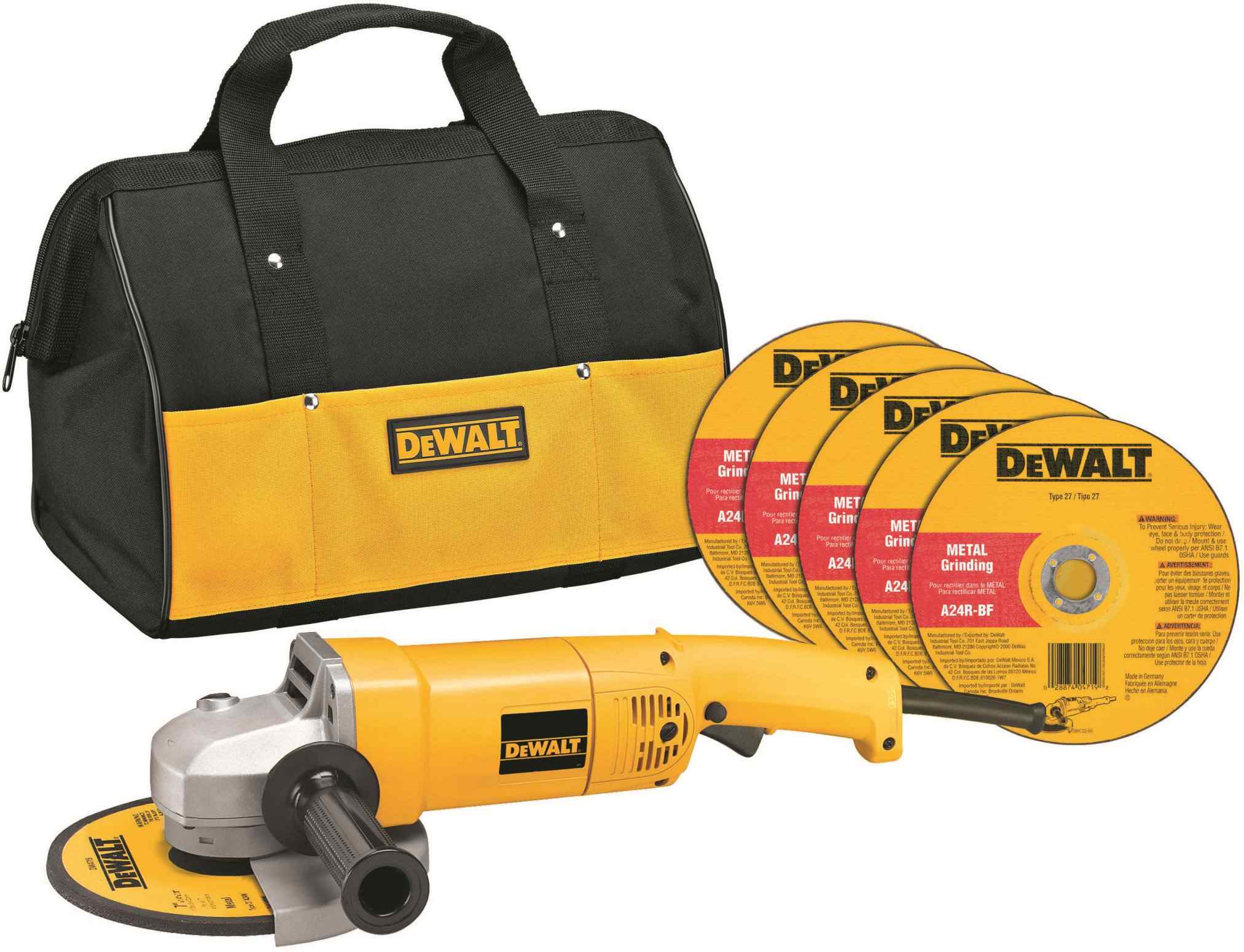 DeWalt DW840 Corded 7" (180mm) Medium Angle Grinder - Image 3