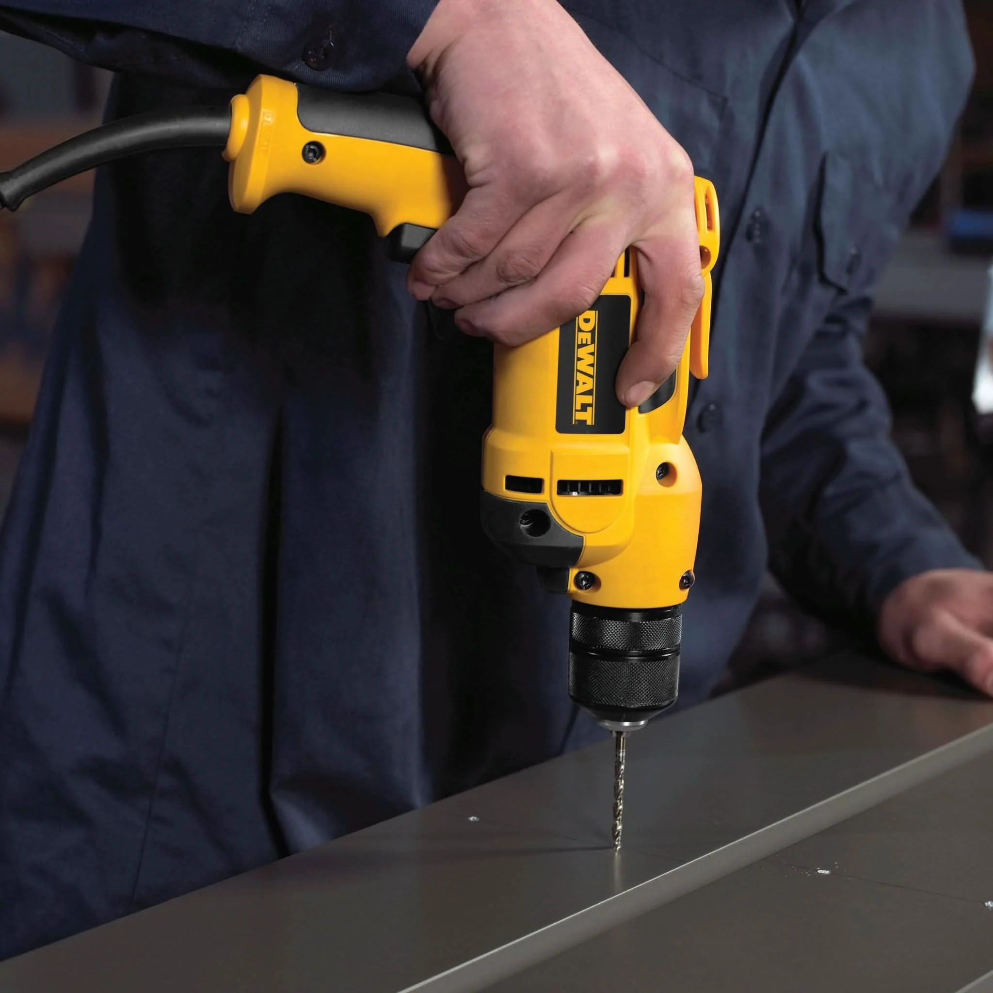 DeWalt DWD112 Corded 3/8" (10mm) VSR Pistol Grip Drill with Keyless Chuck - Image 3