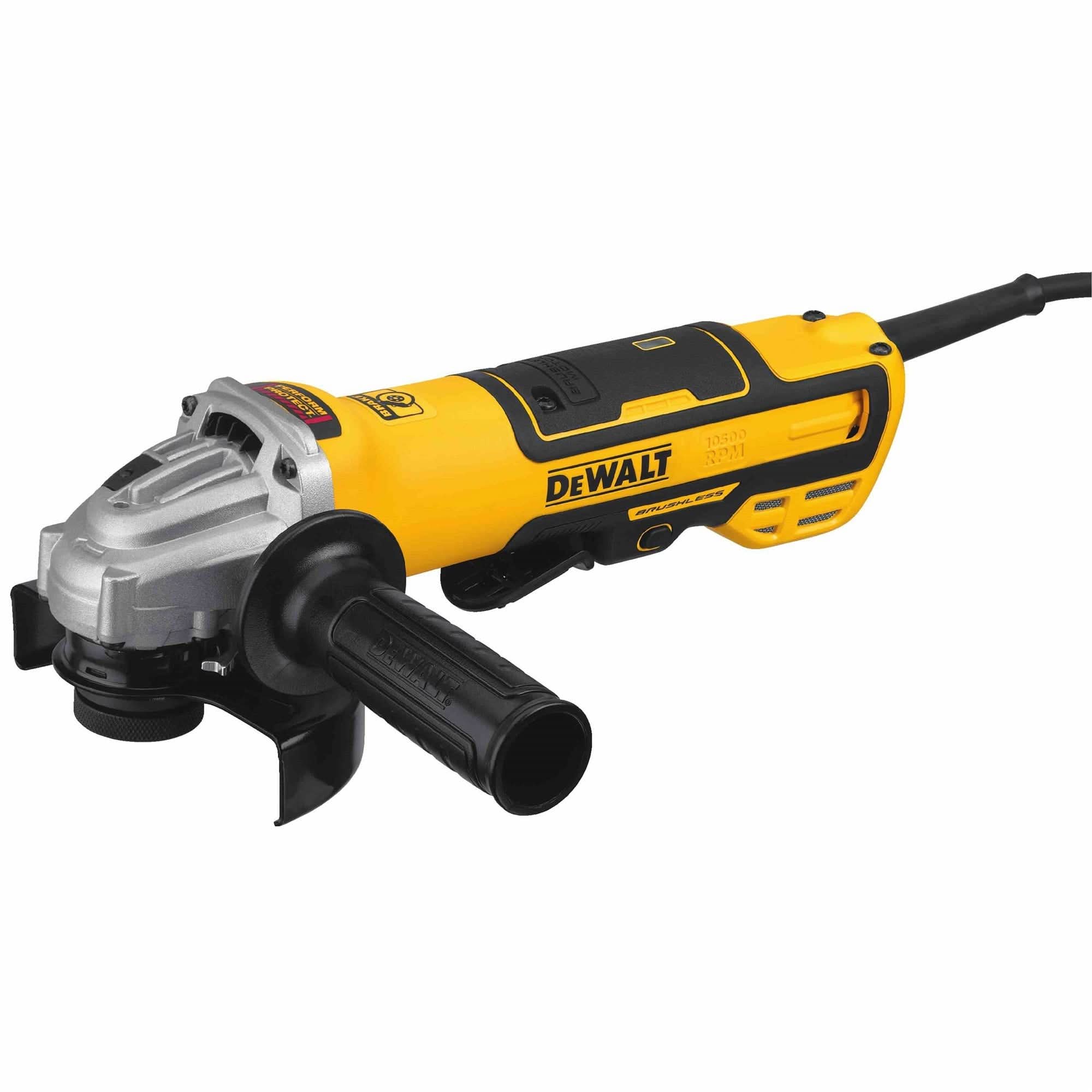 DeWalt DWE43214 Corded 5" Brushless Paddle Switch Small Angle Grinder With Kickback Brake - Image 3