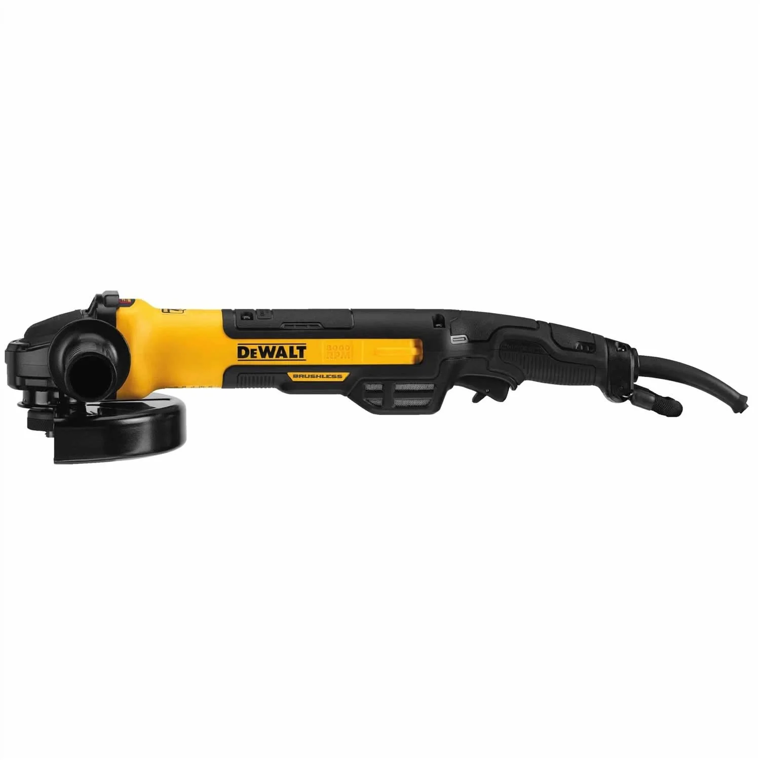 DeWalt DWE43840CN Corded 7" Brushless Small Angle Grinder, Rat Tail, With Kickback Brake, No Lock, Pipeline Cover - Image 1