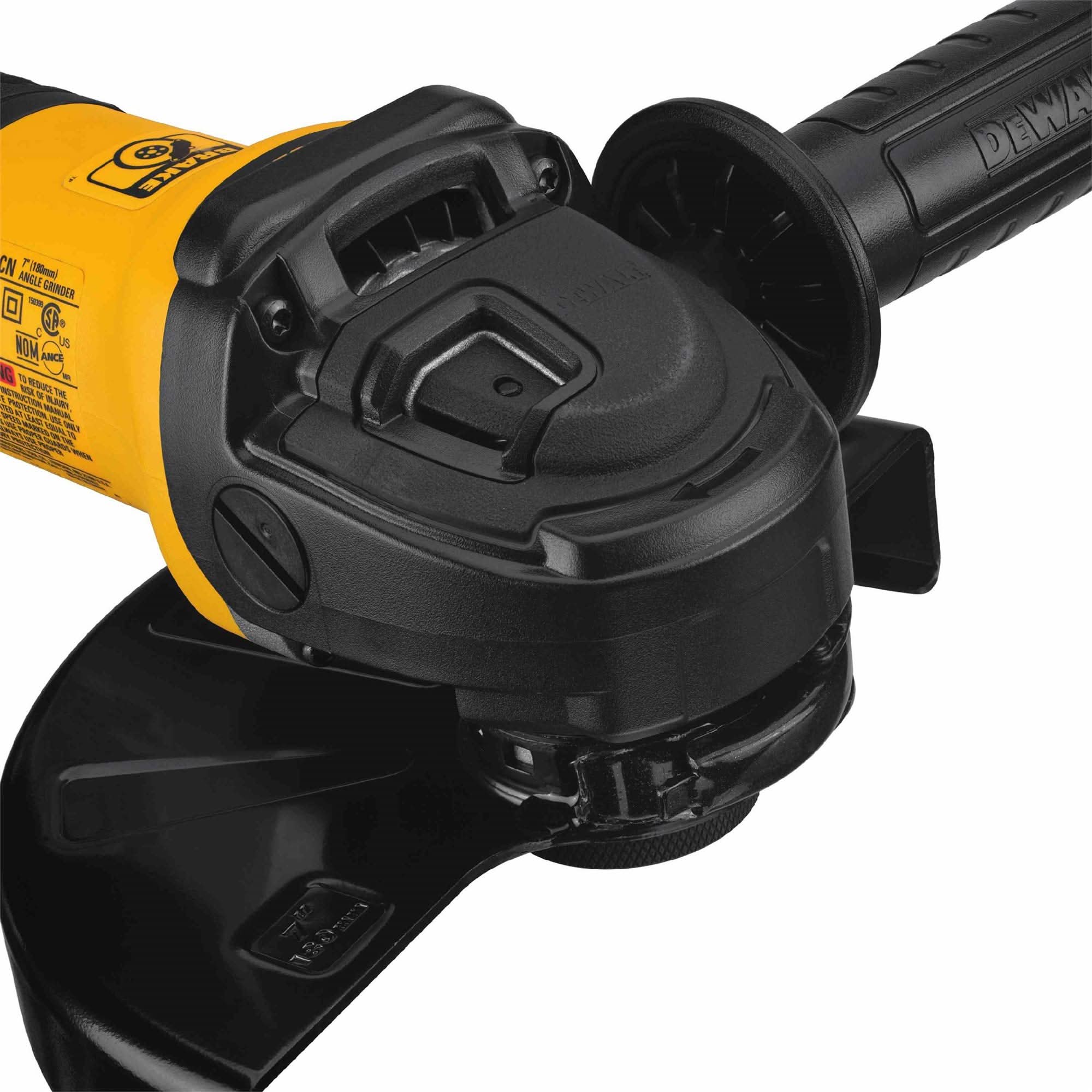 DeWalt DWE43840CN Corded 7" Brushless Small Angle Grinder, Rat Tail, With Kickback Brake, No Lock, Pipeline Cover - Image 3
