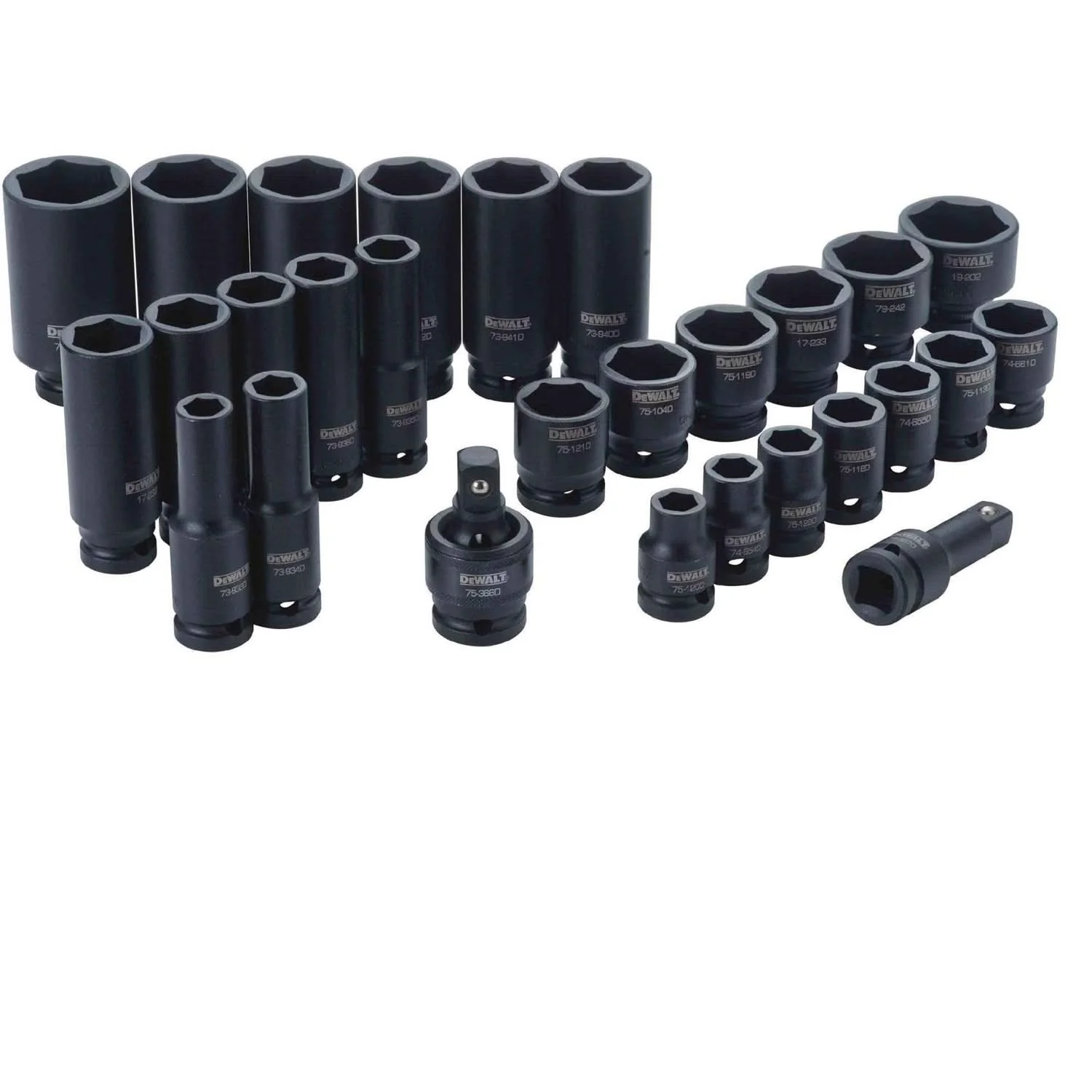 Dewalt DWMT19244 28 Piece 1/2-in Drive Standard & Deep Impact Socket Set 6 PT - Image 2