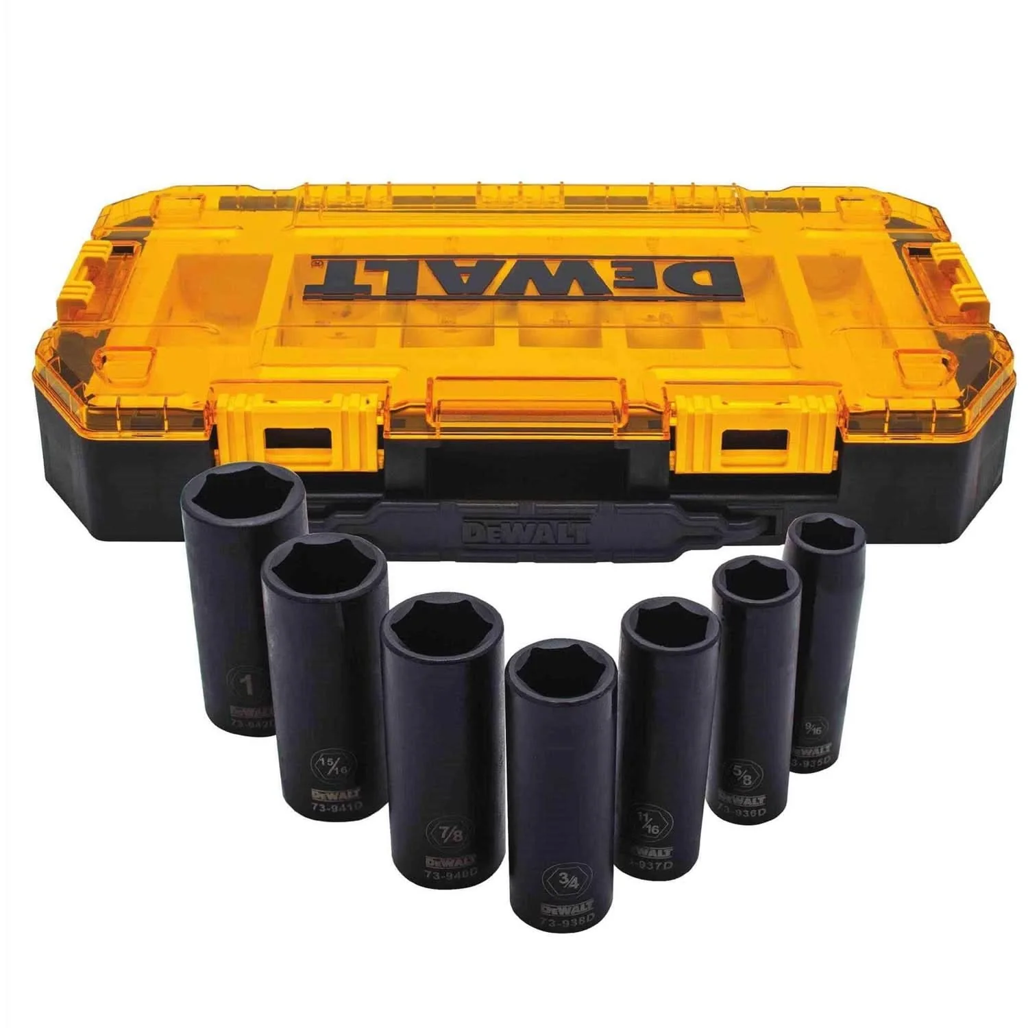 Dewalt DWMT74736 7 Piece 1/2-in Drive Deep Impact Socket Set - Image 1
