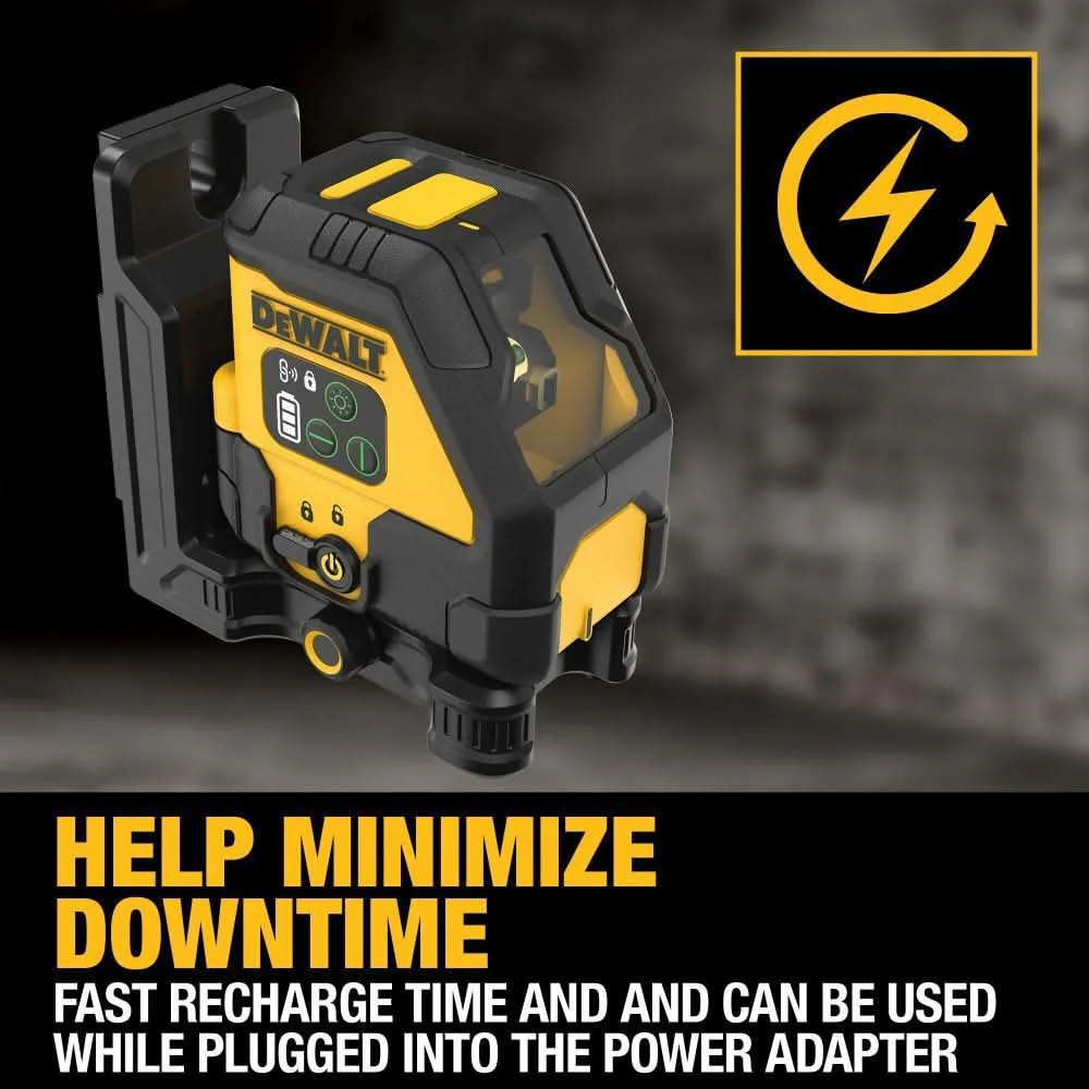 DeWalt DCLE14201RB USB Rechargeable Red Cross Line Laser Base Kit - Image 2