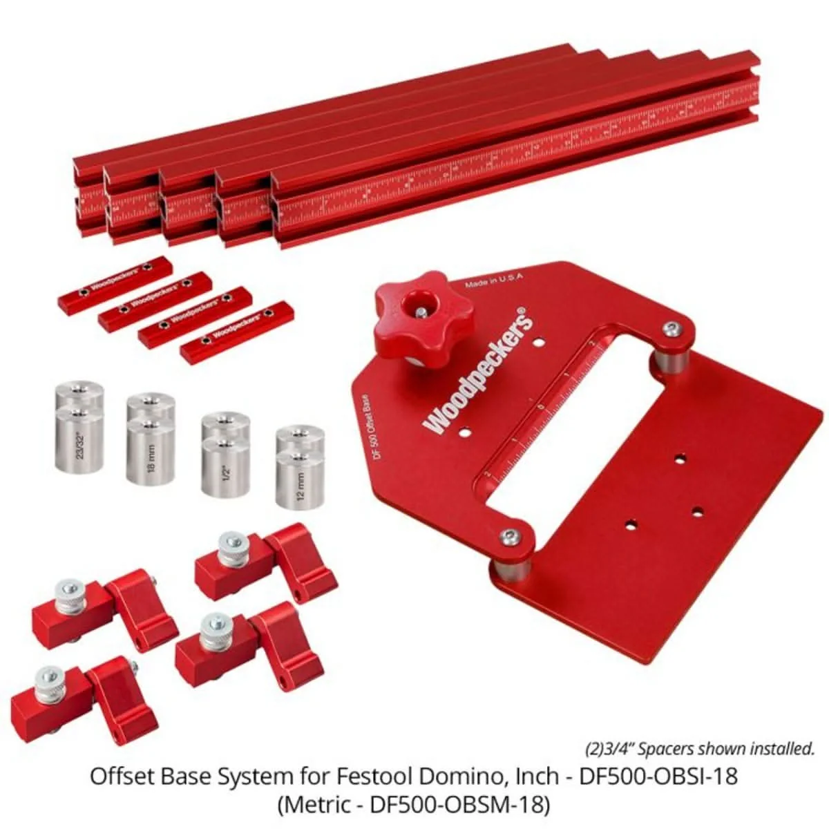 Woodpeckers Domino DF 500 Offset Base System, Imperial