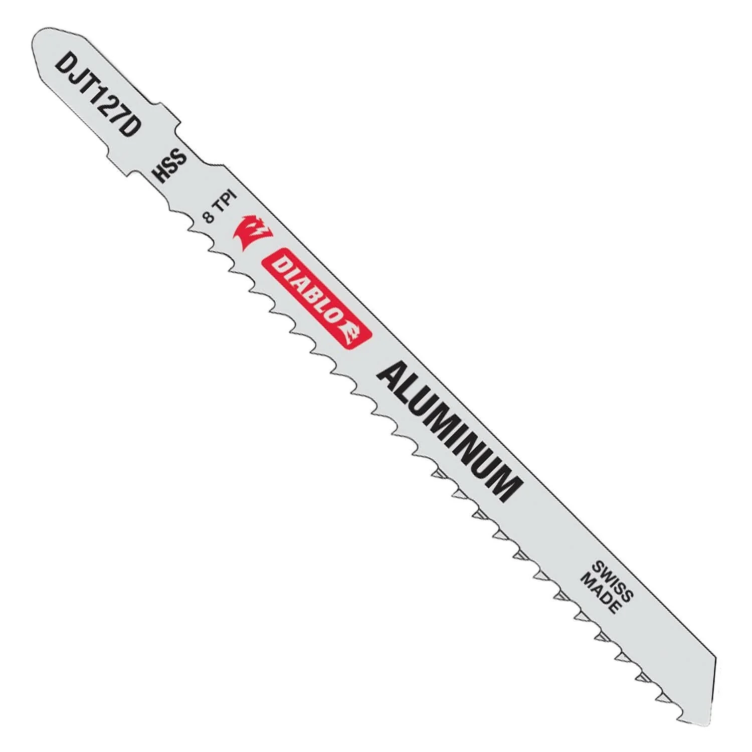 Diablo DJT127D5 4 in. 8 TPI High Speed Steel T-Shank Jig Saw Blades for Aluminum (5-Pack)