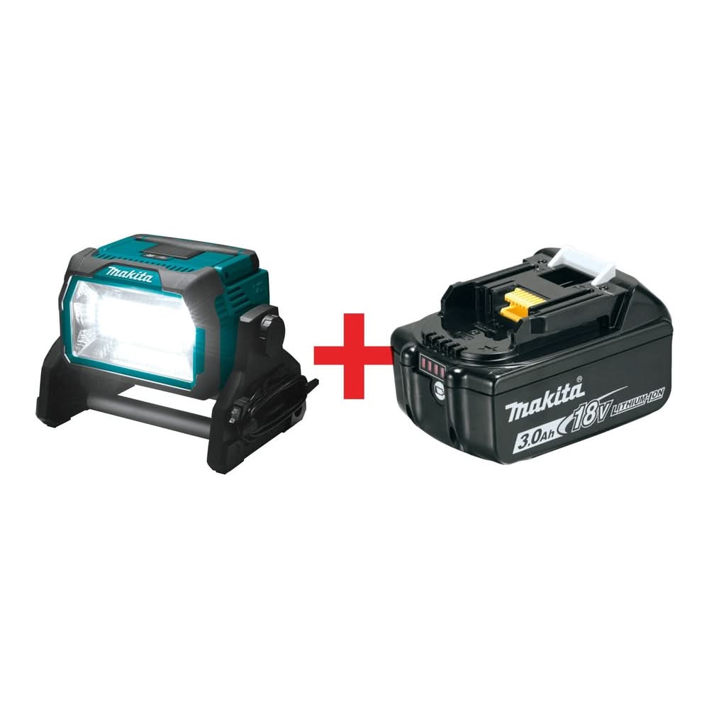 Makita 18V X2 LXT 10,000-Lumen/Corded Work Light with 18V 3.0Ah Battery - Image 1