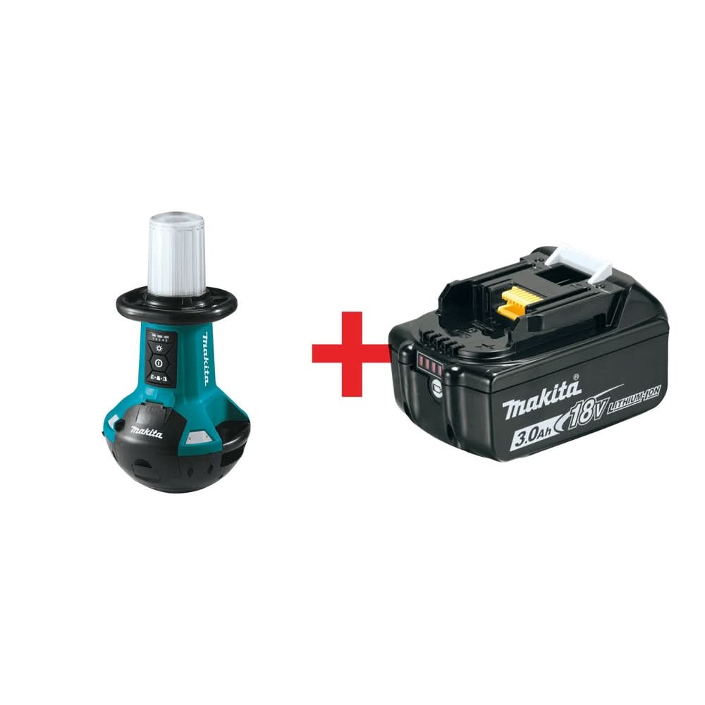Makita 18V X2 LXT Upright LED Area Light, Light Only with 18V 3.0Ah Battery - Image 1