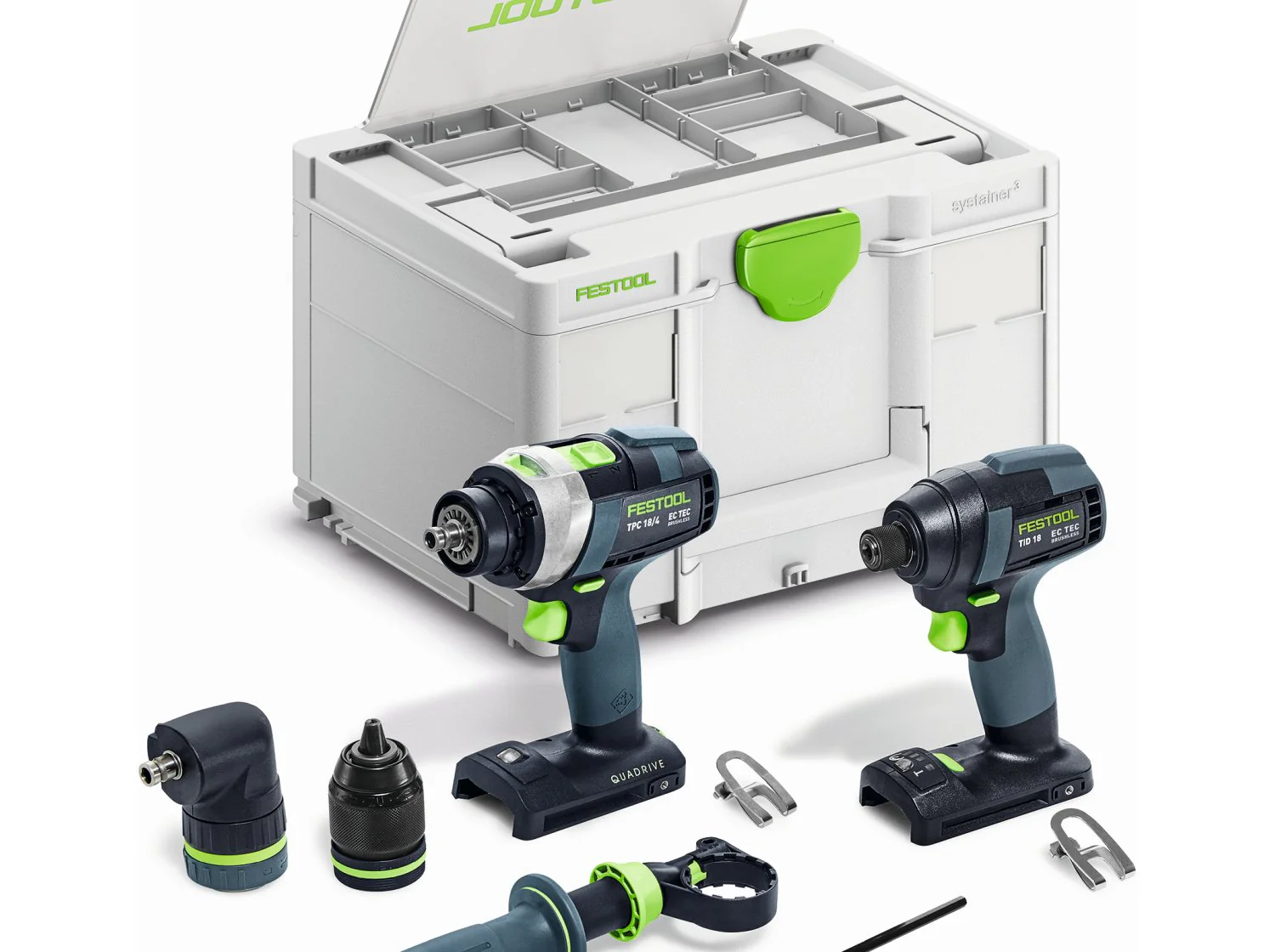 Festool 18V TPC 18/4 Cordless Drill Driver and TID 18  Cordless Impact Driver BASIC with Systainer (578830) - Image 1