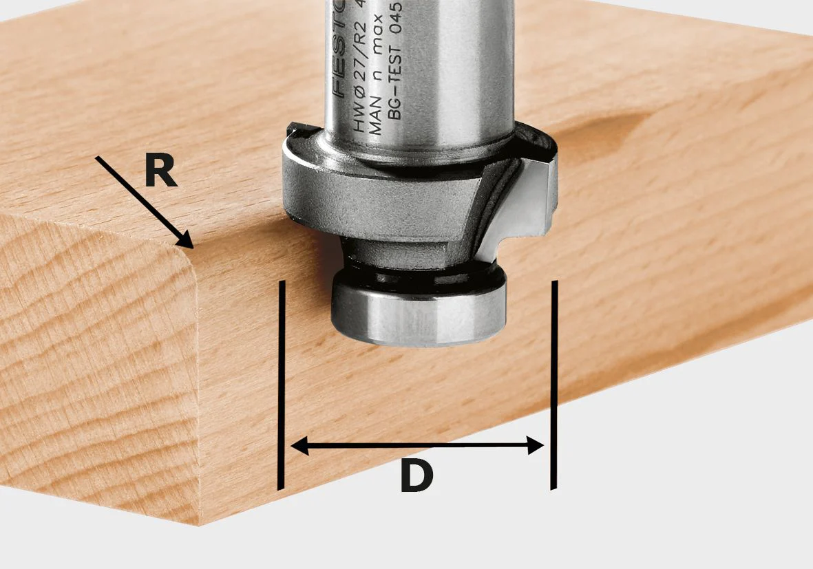 Festool 27mm Roundover Router Bit for OFKC 500 Router (490092) - Image 2