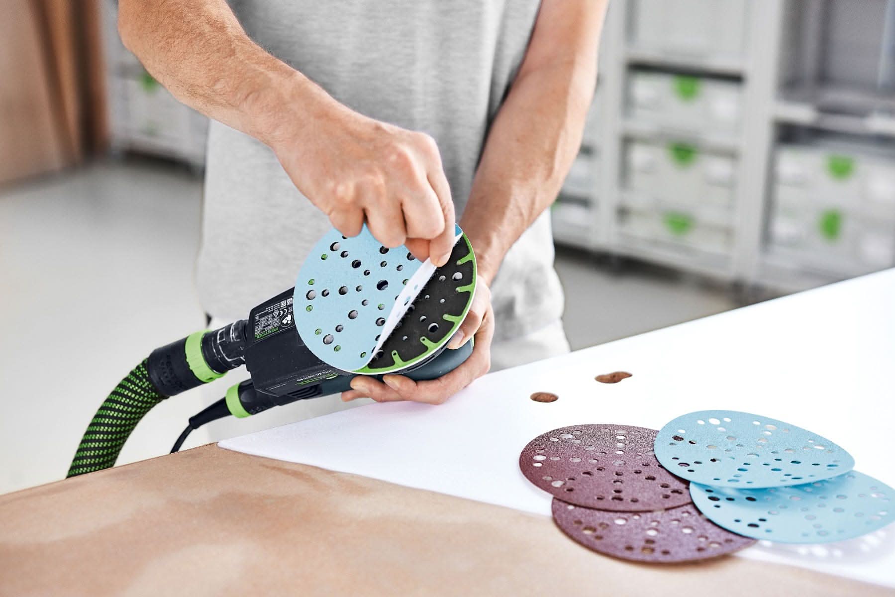 Festool 578166 D150 6-Inch Granat Abrasives 60/80/120/180/220/320-Grit 60-Piece Starter Set - Image 3