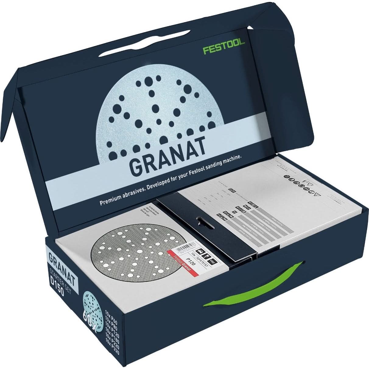 Festool D150 60-Piece 6-in. Granat Abrasives Holiday Value Starter Set with Systainer3 SYS-STF - Image 2