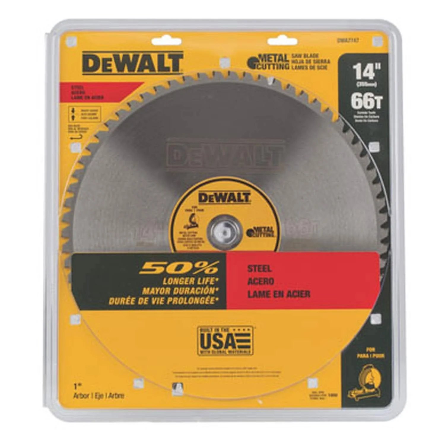 DeWalt DWA7747 14 in. 66-Tooth Heavy Gauge Ferrous Metal Cutting Blade, 1 in. Arbor - Image 3