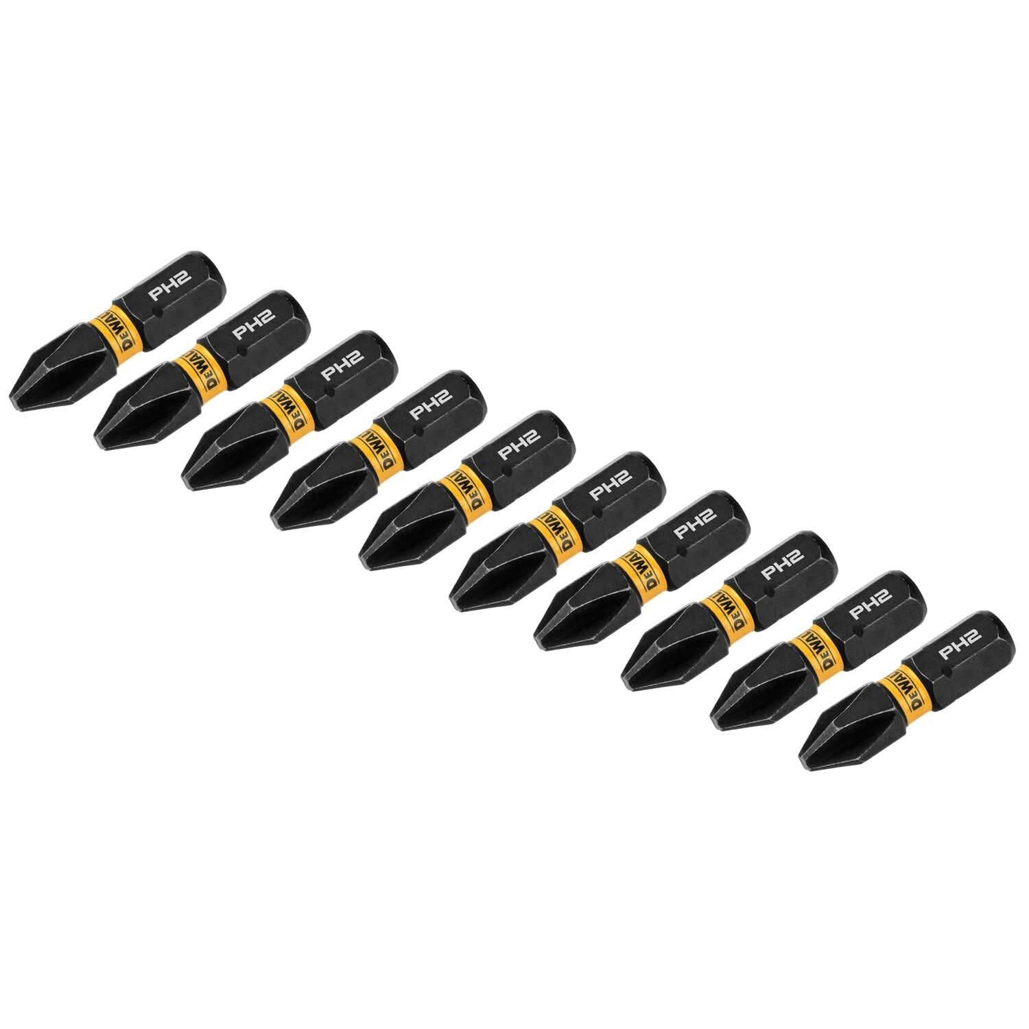 DeWalt DWAF1PH2IR10 FlexTorq Impact Ready Screwdriving Bit, PH2, 1 in. (10-Pack) - Image 3