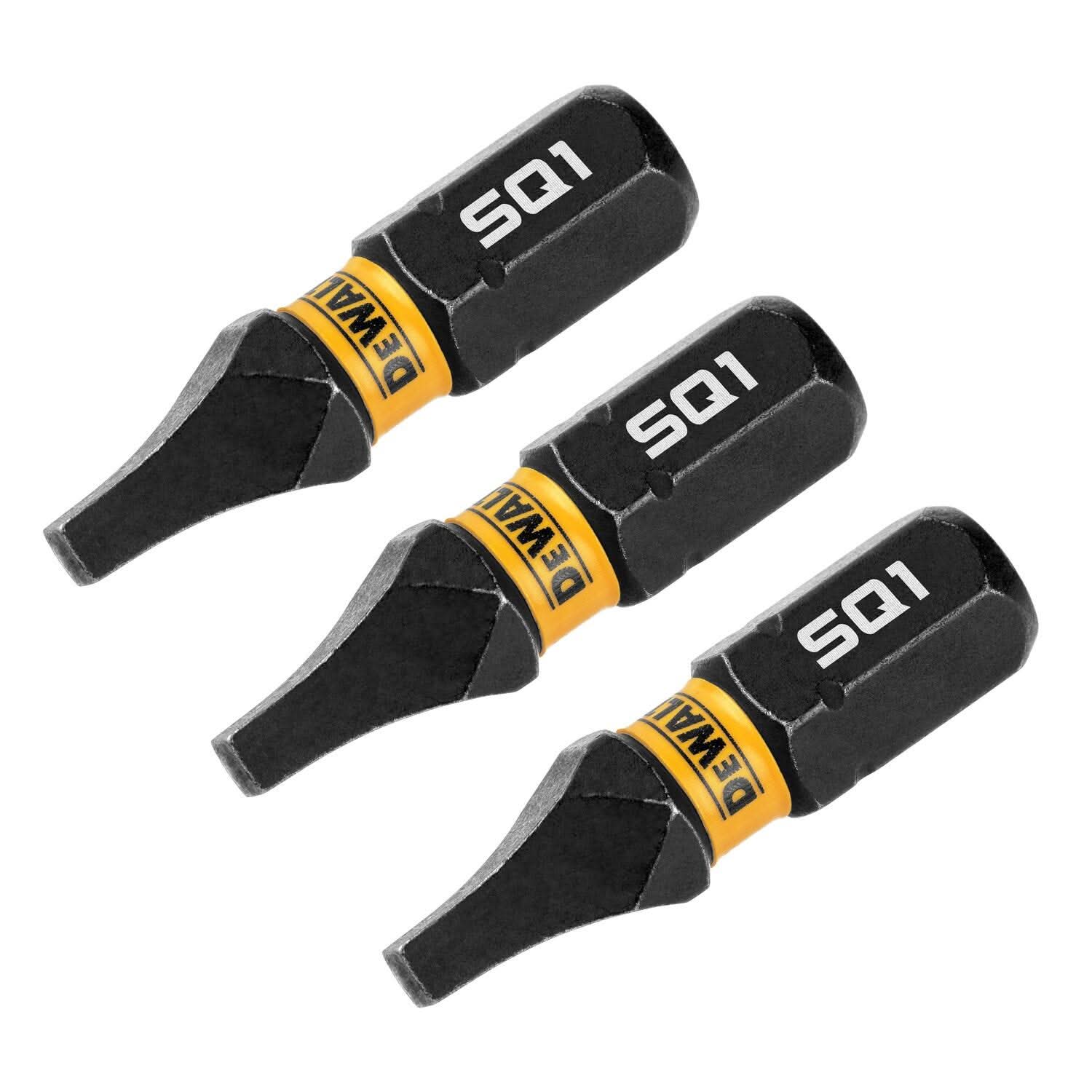 DeWalt DWAF1SQ1IR3 FlexTorq Impact Ready Screwdriving Bit, SQ1, 1 in. (3-Pack) - Image 3