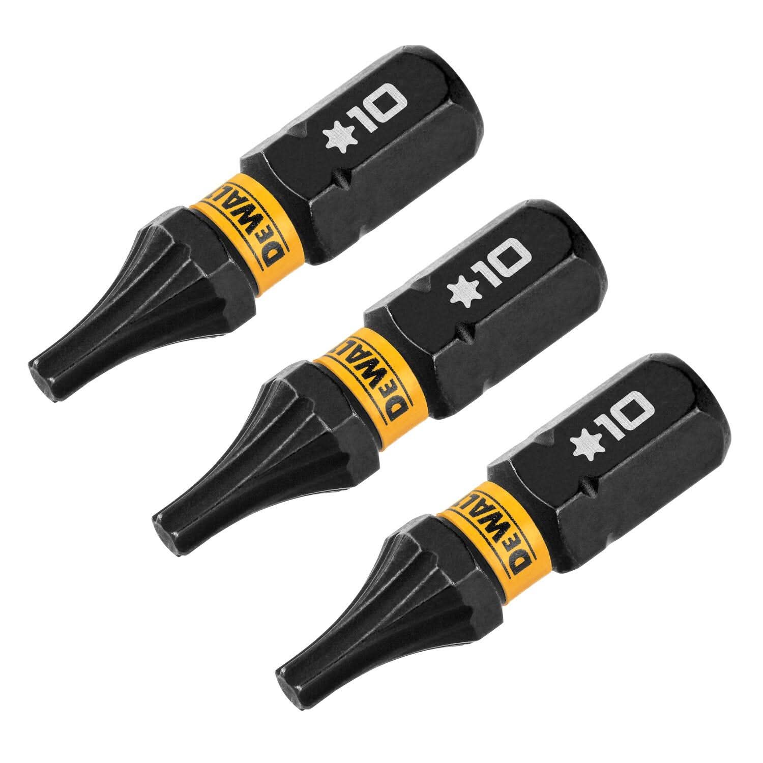 DeWalt DWAF1TX10IR3 FlexTorq Impact Ready Screwdriving Bit, T10, 1 in. (3-Pack) - Image 2