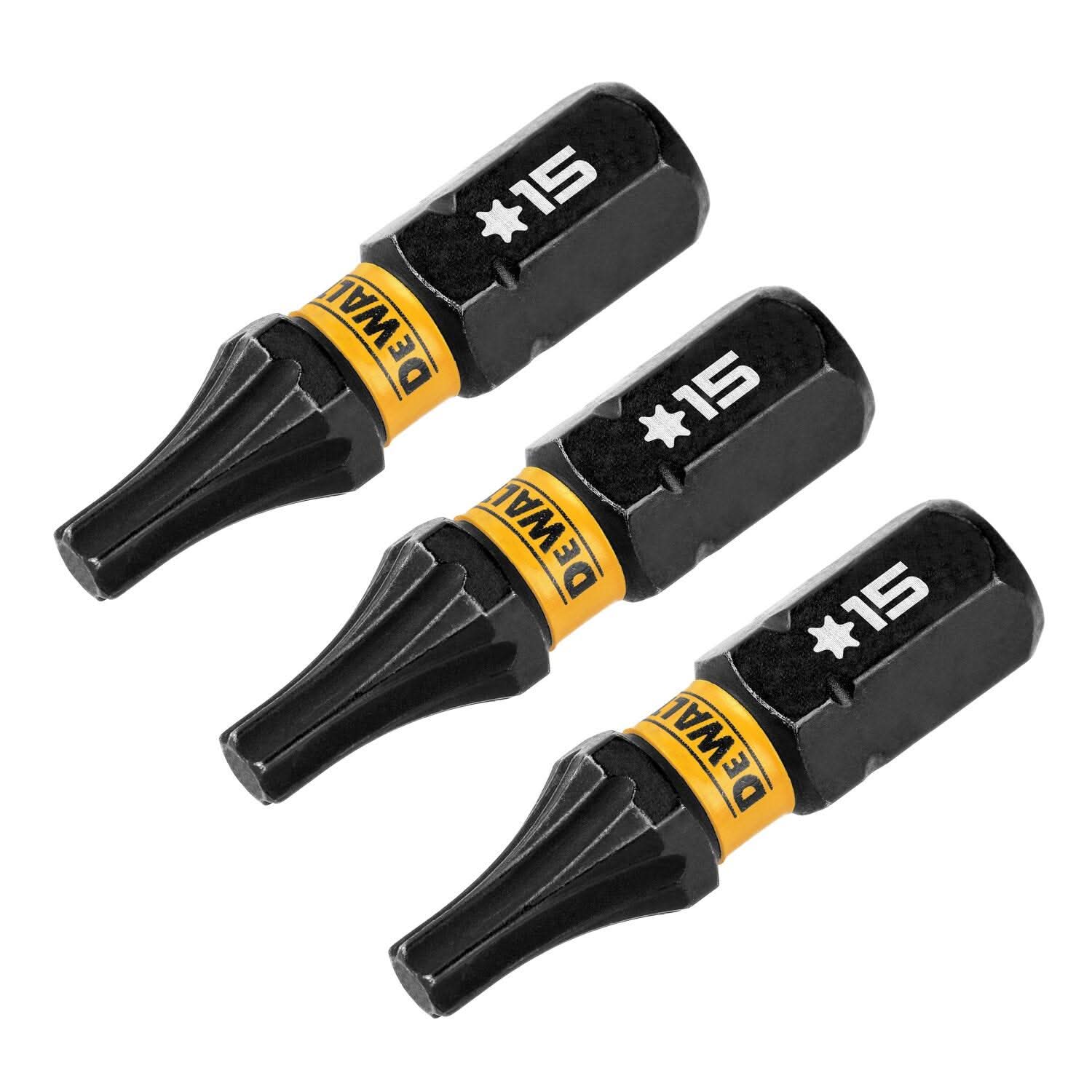 DeWalt DWAF1TX15IR3 FlexTorq Impact Ready Screwdriving Bit, T15, 1 in. (3-Pack) - Image 2
