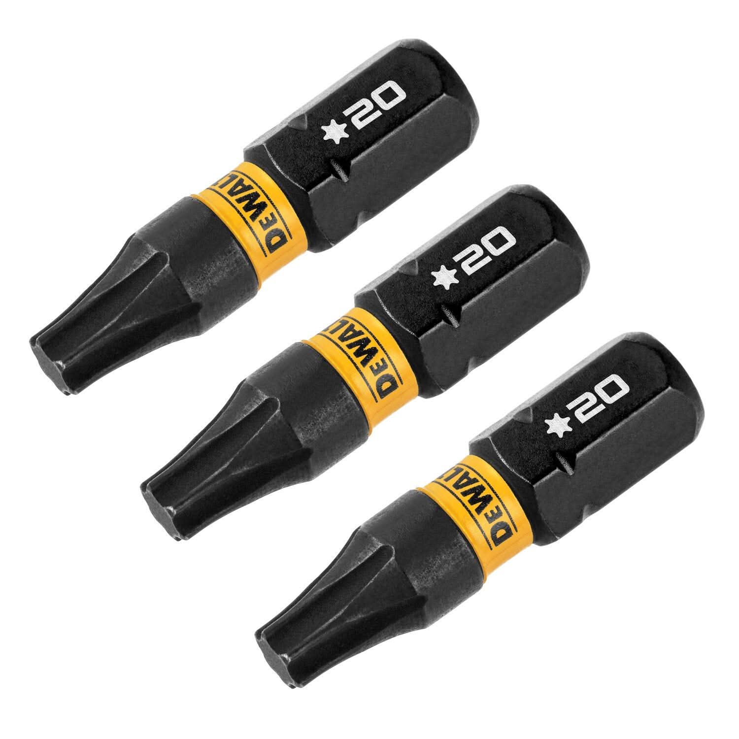 DeWalt DWAF1TX20IR3 FlexTorq Impact Ready Screwdriving Bit, T20, 1 in. (3-Pack) - Image 2