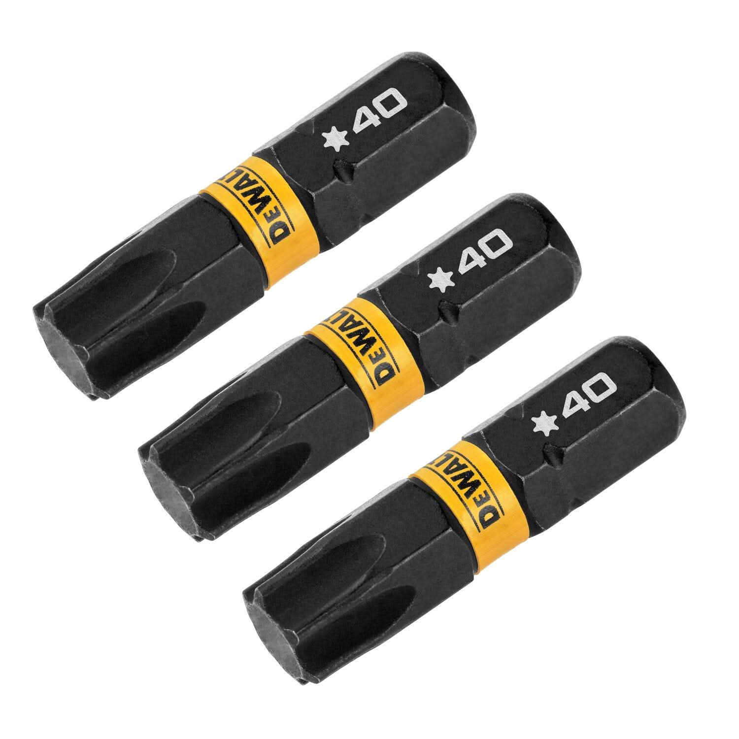 DeWalt DWAF1TX40IR3 FlexTorq Impact Ready Screwdriving Bit, T40, 1 in. (3-Pack) - Image 2