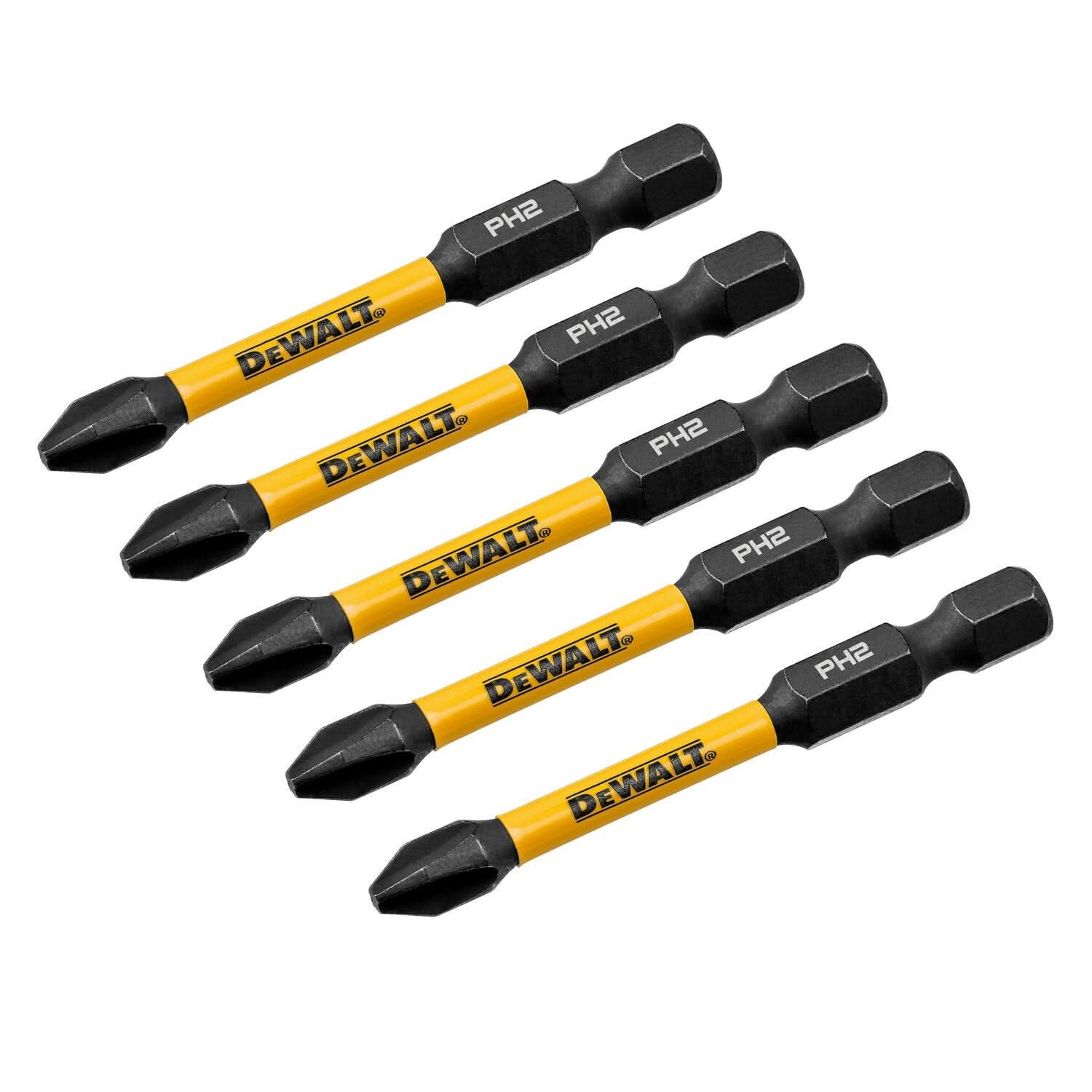 DeWalt DWAF2PH2IR5 FlexTorq Impact Ready Screwdriving Bit, PH2, 2-1/4 in. (5-Pack) - Image 3