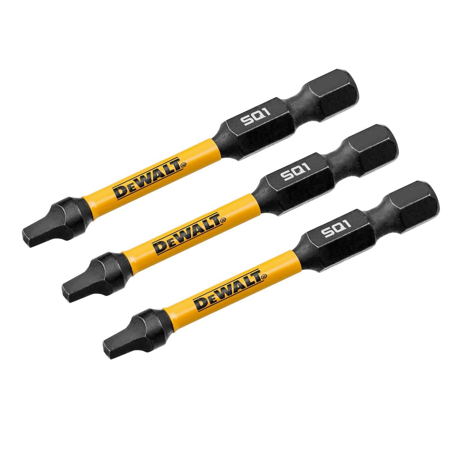DeWalt DWAF2SQ1IR3 FlexTorq Impact Ready Screwdriving Bit, SQ1, 2-1/4 in. (3-Pack) - Image 3