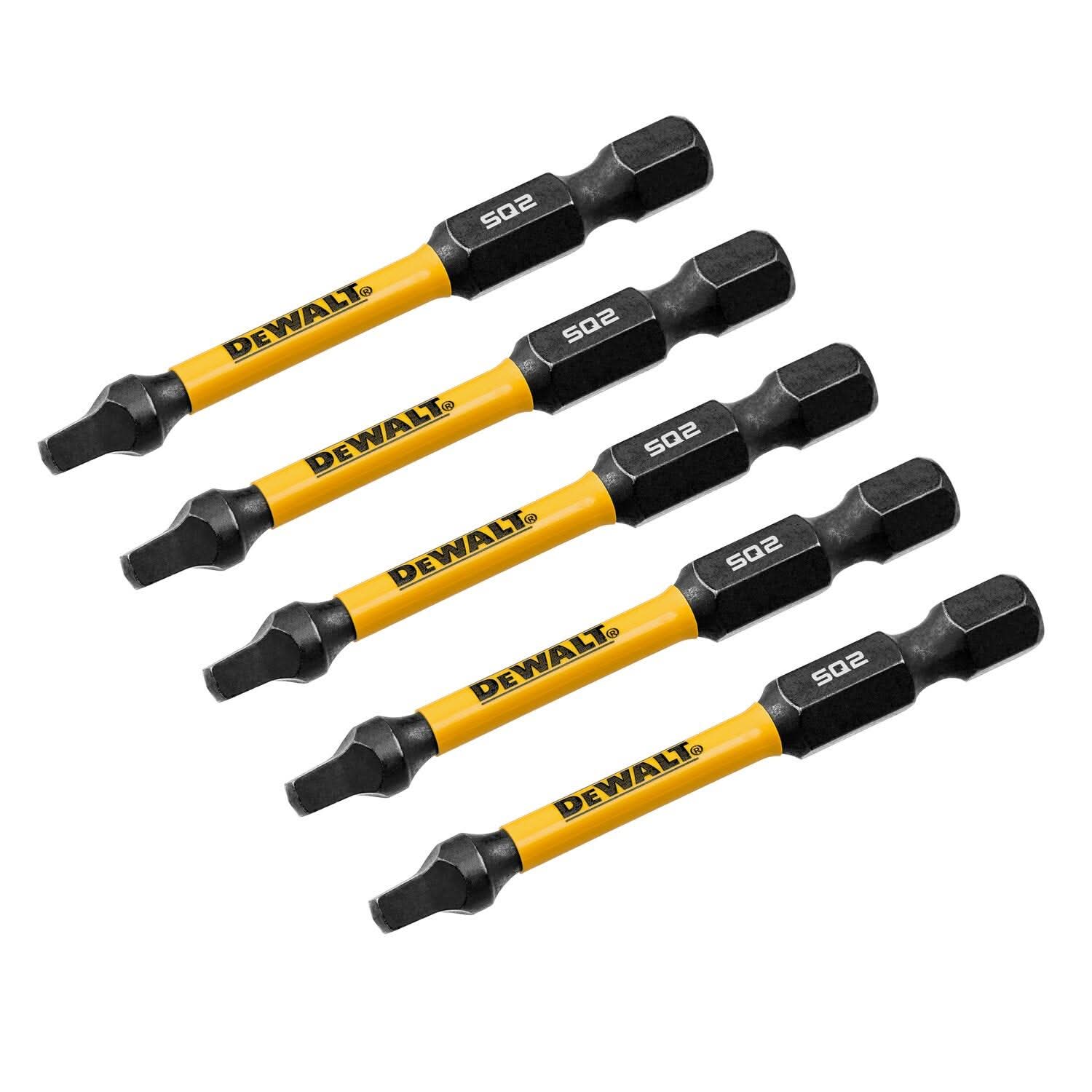 DeWalt DWAF2SQ2IR5 FlexTorq Impact Ready Screwdriving Bit, SQ2, 2-1/4 in. (5-Pack) - Image 3