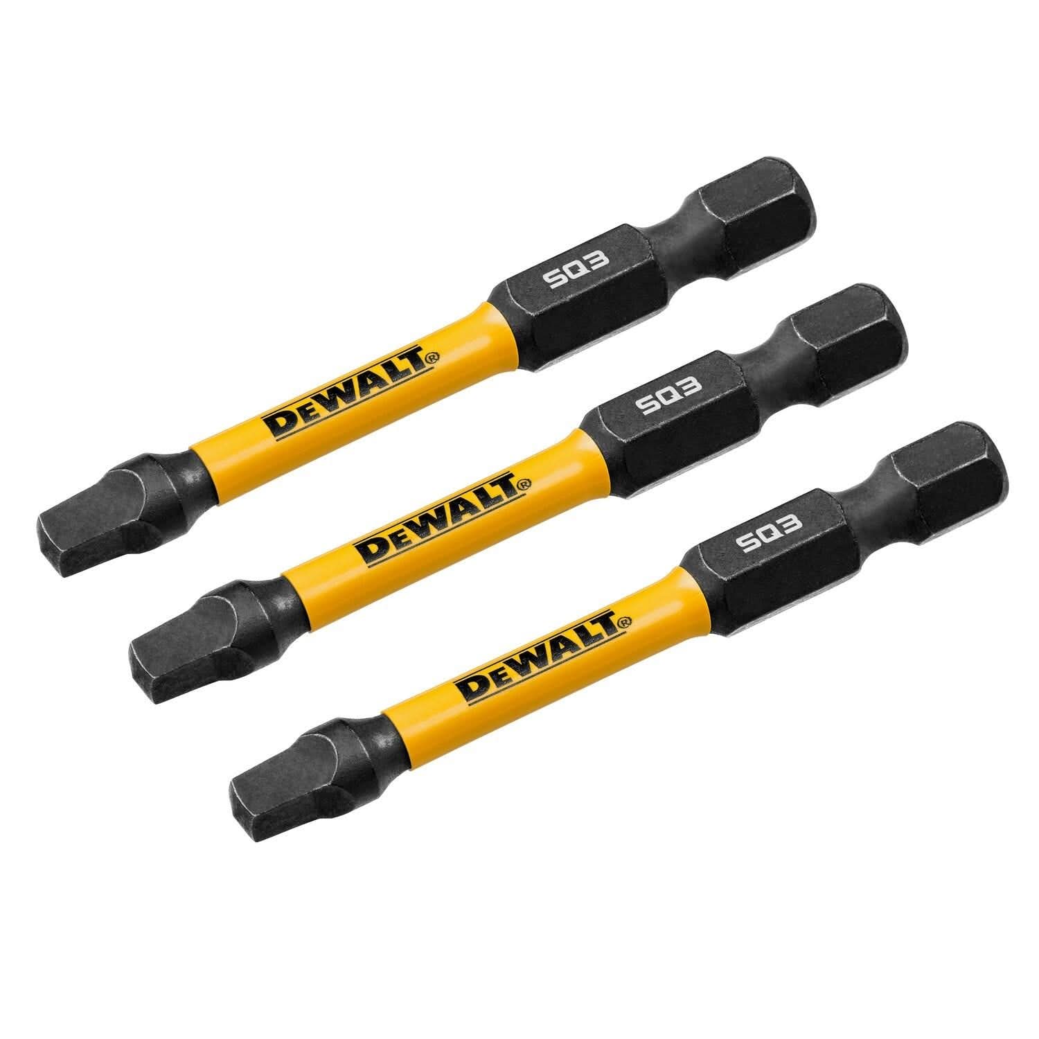 DeWalt DWAF2SQ3IR3 FlexTorq Impact Ready Screwdriving Bit, SQ3, 2-1/4 in. (3-Pack) - Image 3