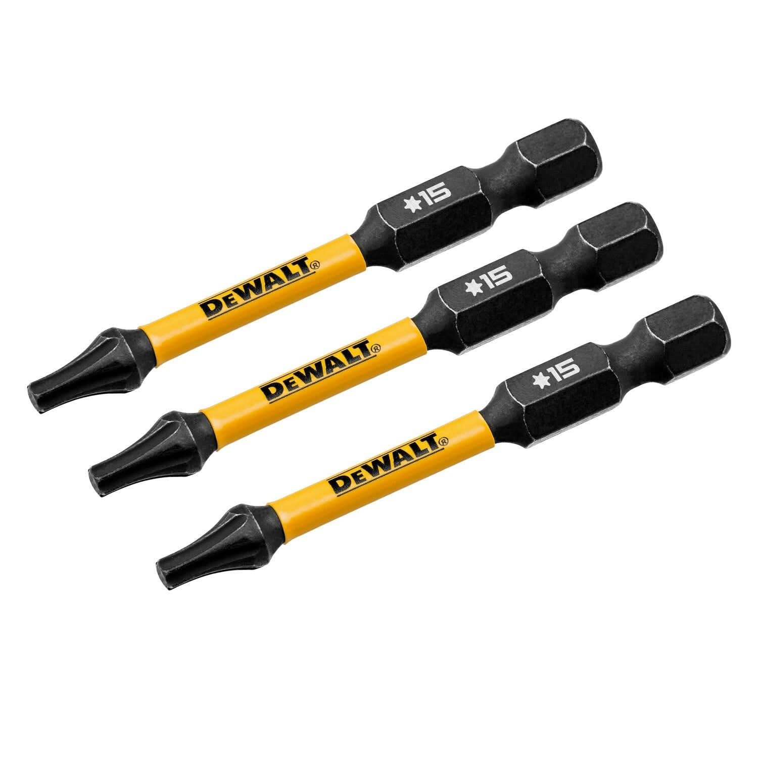 DeWalt DWAF2TX15IR3 FlexTorq Impact Ready Screwdriving Bit, T15, 2-1/4 in. (3-Pack) - Image 2