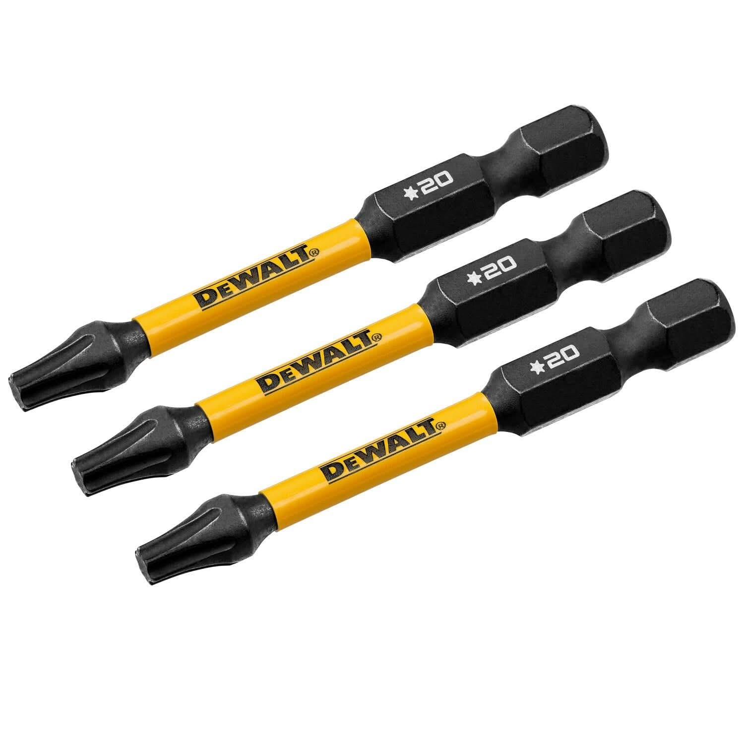 DeWalt DWAF2TX20IR3 FlexTorq Impact Ready Screwdriving Bit, T20, 2-1/4 in. (3-Pack) - Image 2