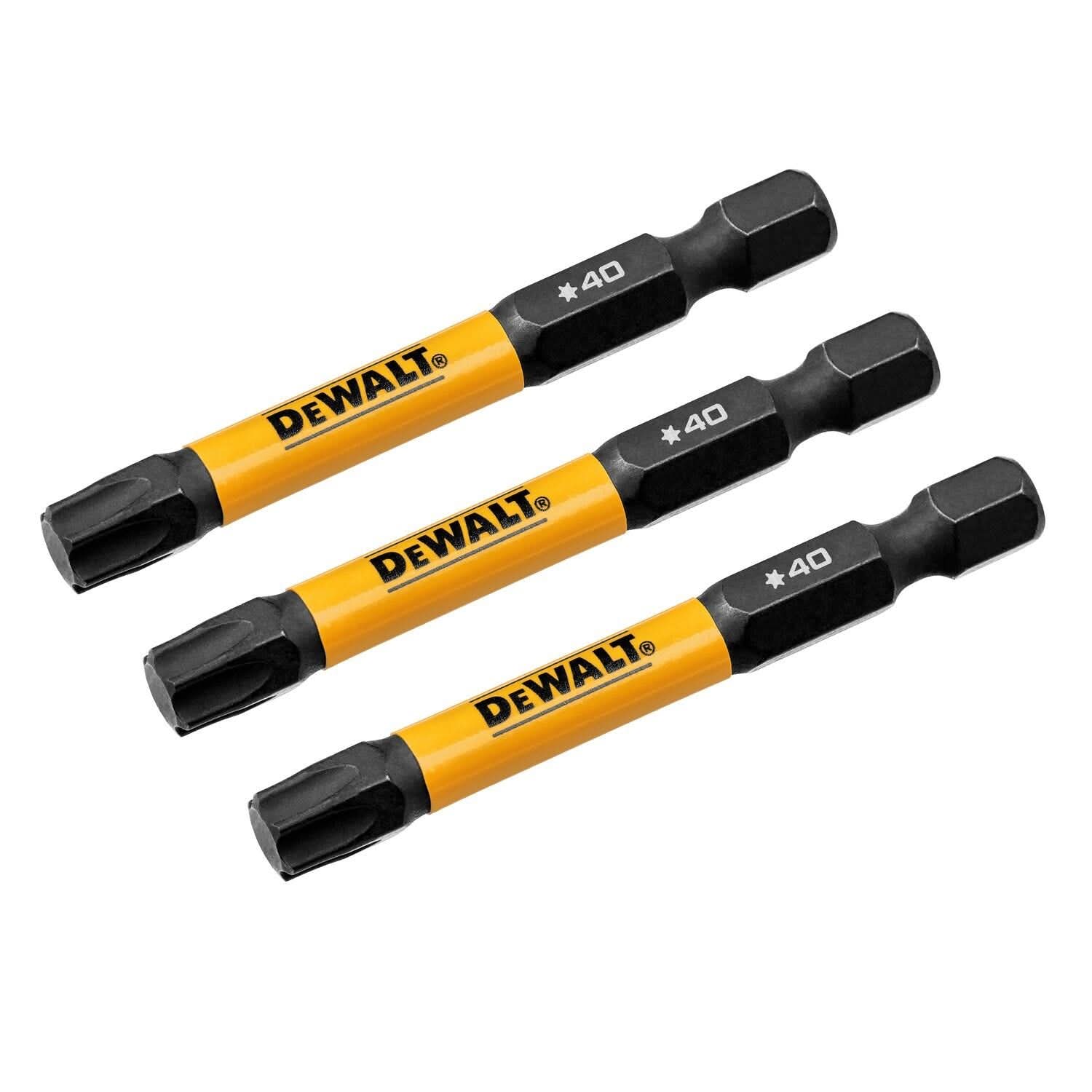 DeWalt DWAF2TX40IR3 FlexTorq Impact Ready Screwdriving Bit, T40, 2-1/4 in. (3-Pack) - Image 2