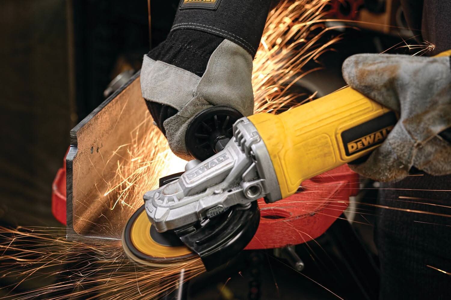 DeWalt DWE4120FN Corded 4-1/2 IN. - 5 IN. Flat Head Paddle Switch Small Angle Grinder with No Lock-On - Image 2