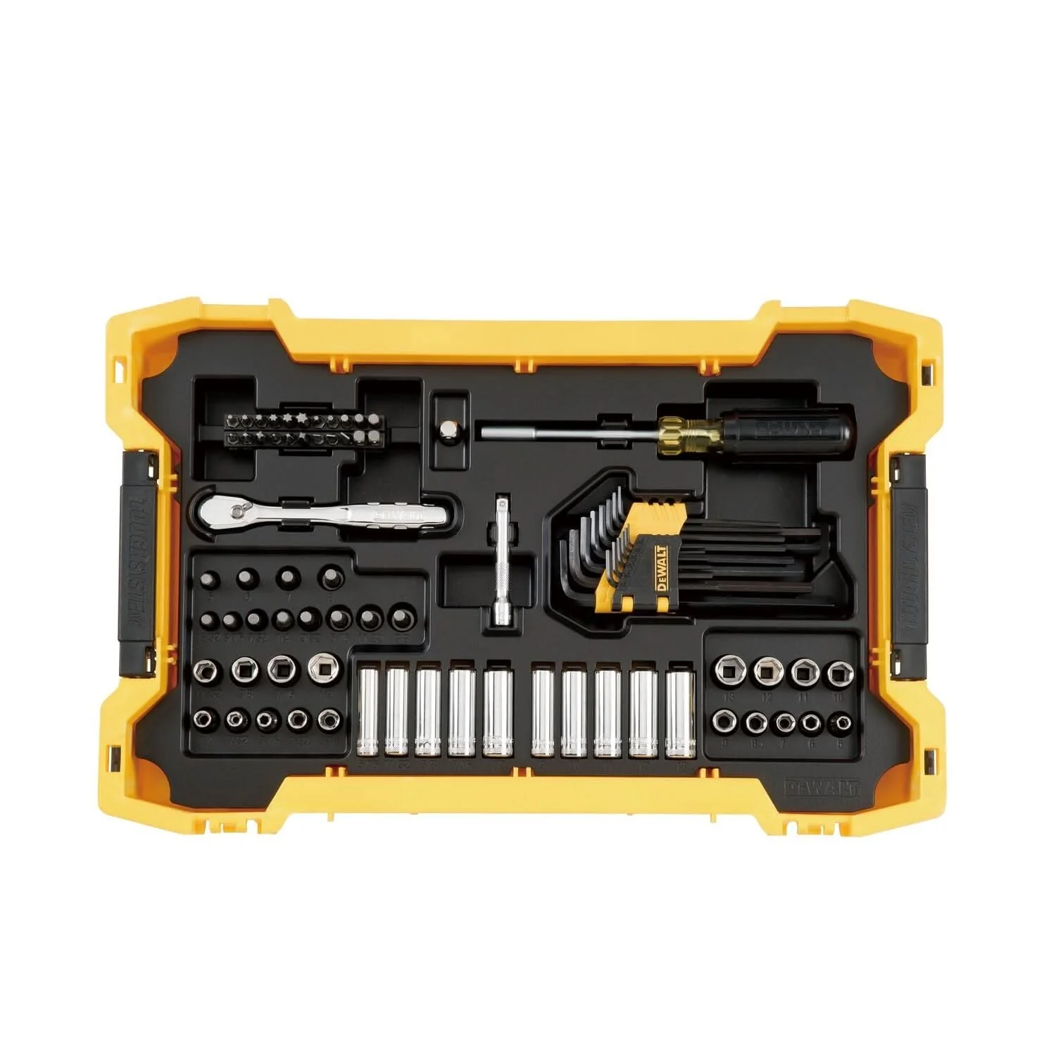 DeWalt DWMT45402 131-Piece 1/4 in. & 3/8 in. Mechanics Tool Set w/ ToughSystem 2.0 Tray - Image 1
