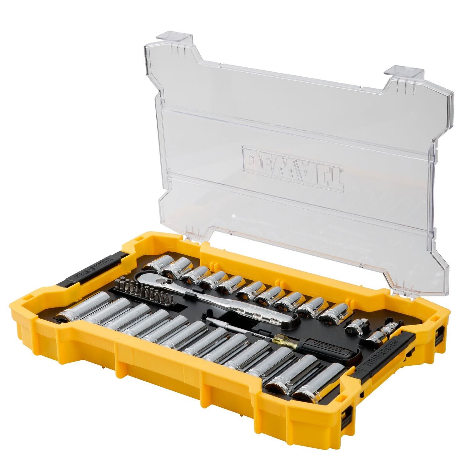 DeWalt DWMT45403 85-Piece 3/8 in. & 1/2 in. Mechanics Tool Set w/ ToughSystem 2.0 Tray - Image 3