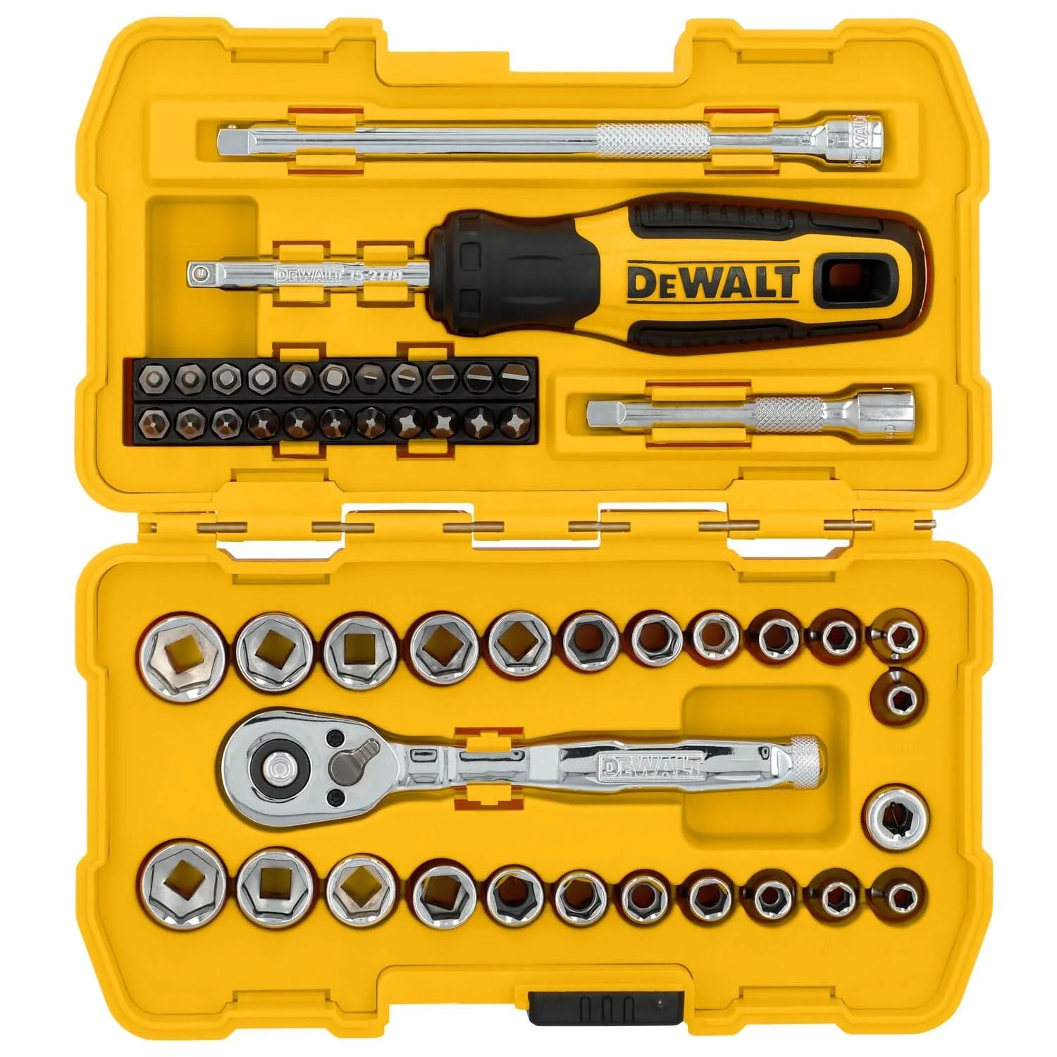 DeWalt DWMT45422 50-Piece 1/4 in. Drive Mechanics Tool Set - Image 2