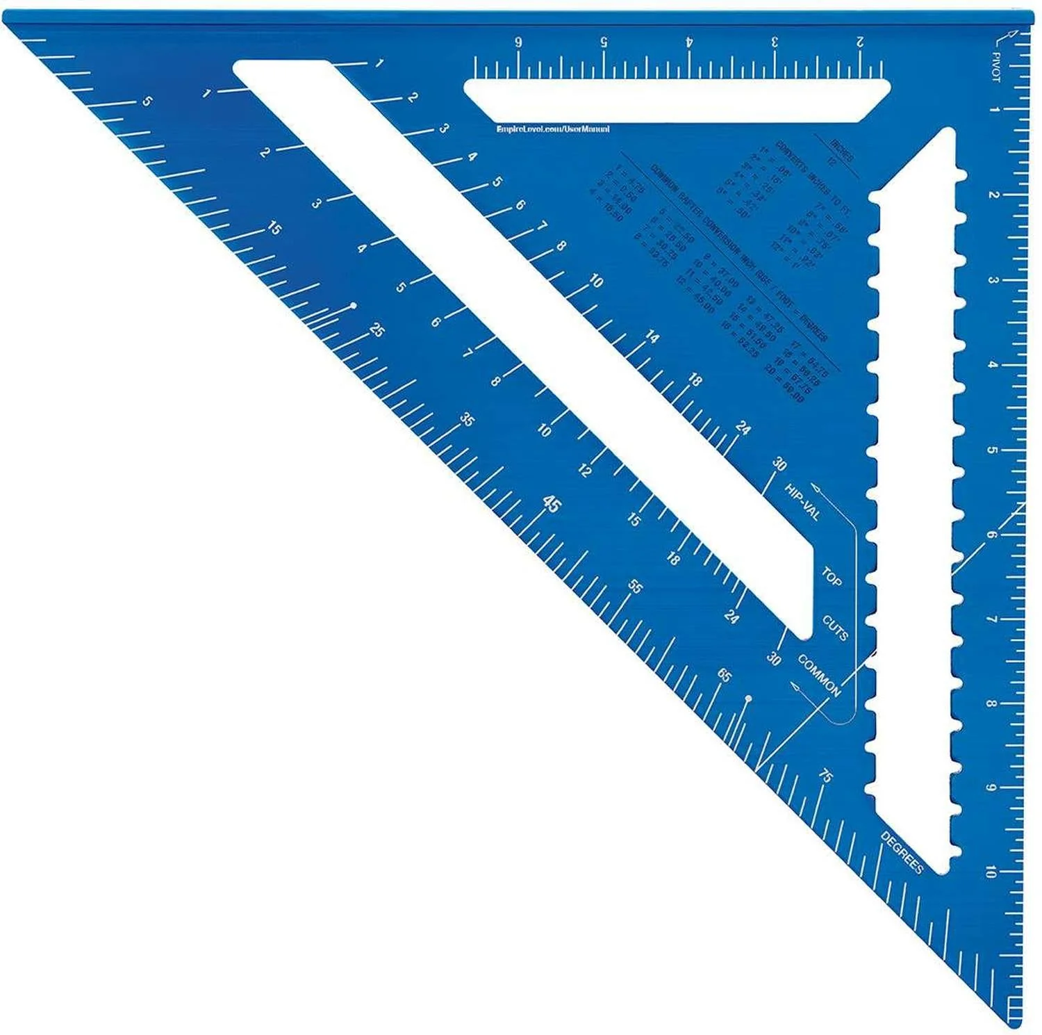 Empire E3992 12-inch True Blue Laser Etched Rafter Square - Image 3