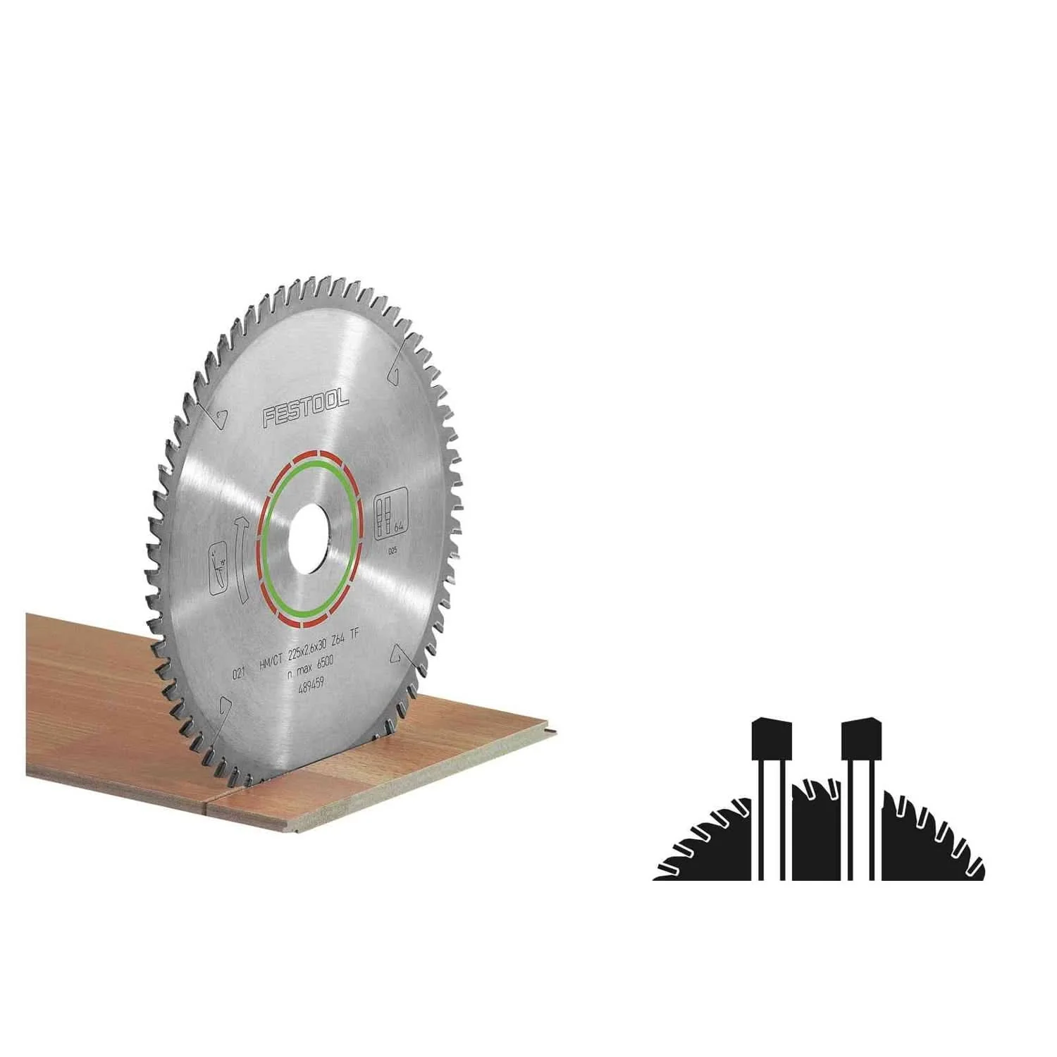 Festool 495386 HW 260x2,5x30 TF64 Laminate/HPL Saw Blade for KAPEX Miter Saw - Image 1