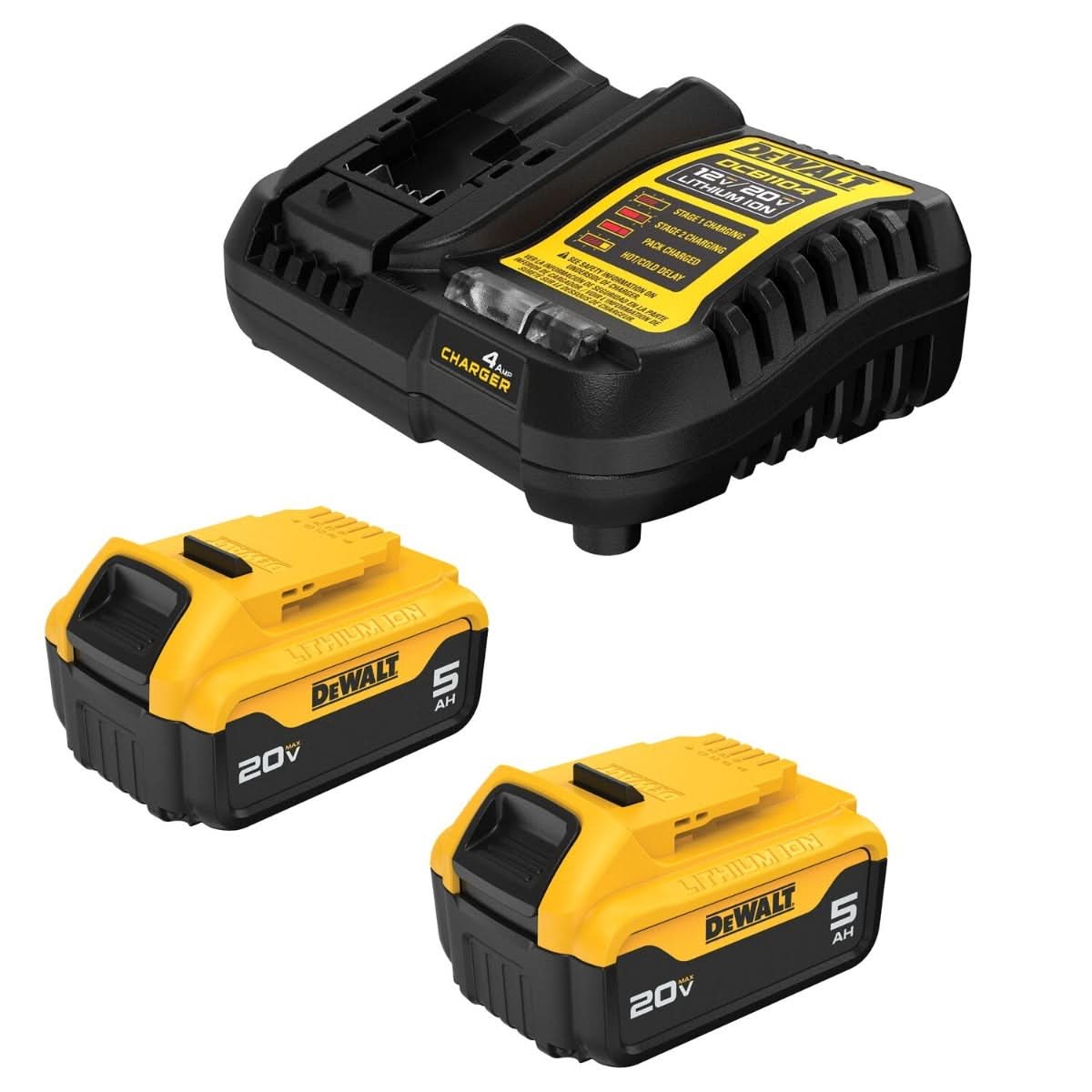 DeWalt 20V MAX 5.0Ah 3-Battery & Charger Starter Kit - Image 2